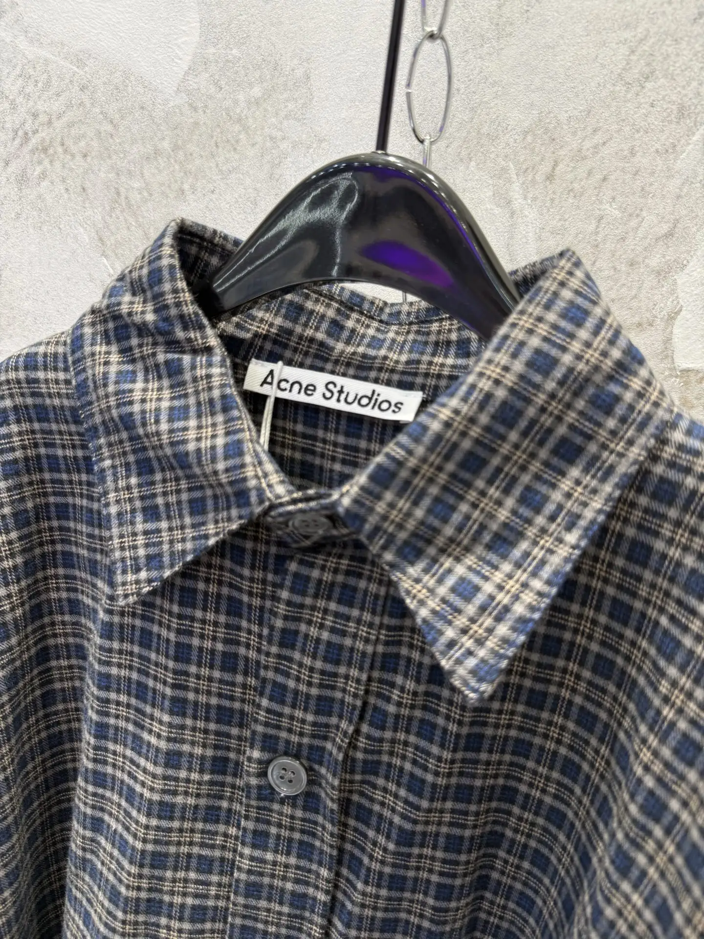 Oversized Patchwork Checked Flannel Shirt D19512951 — view 3