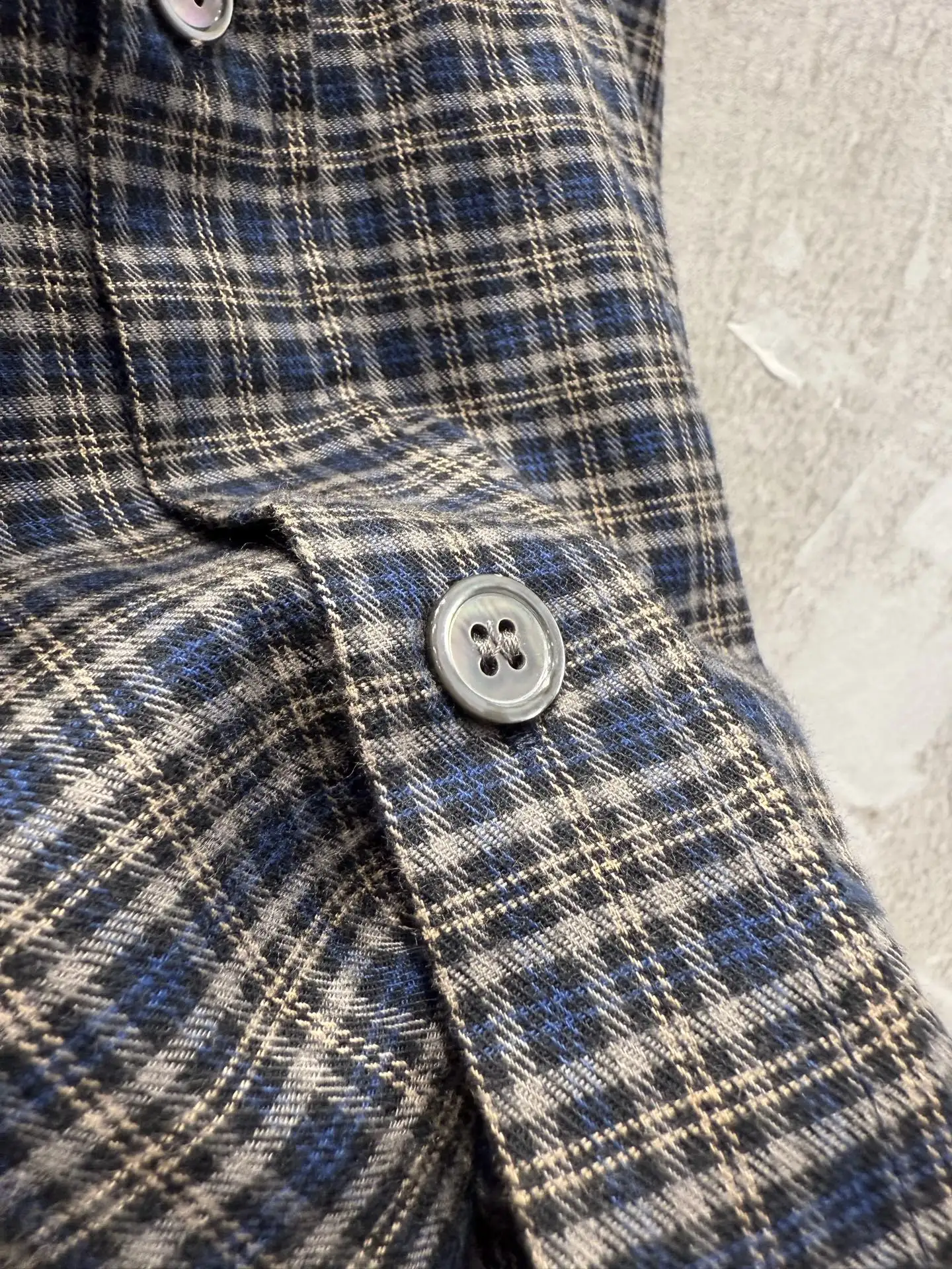 Oversized Patchwork Checked Flannel Shirt D19512951 — view 10