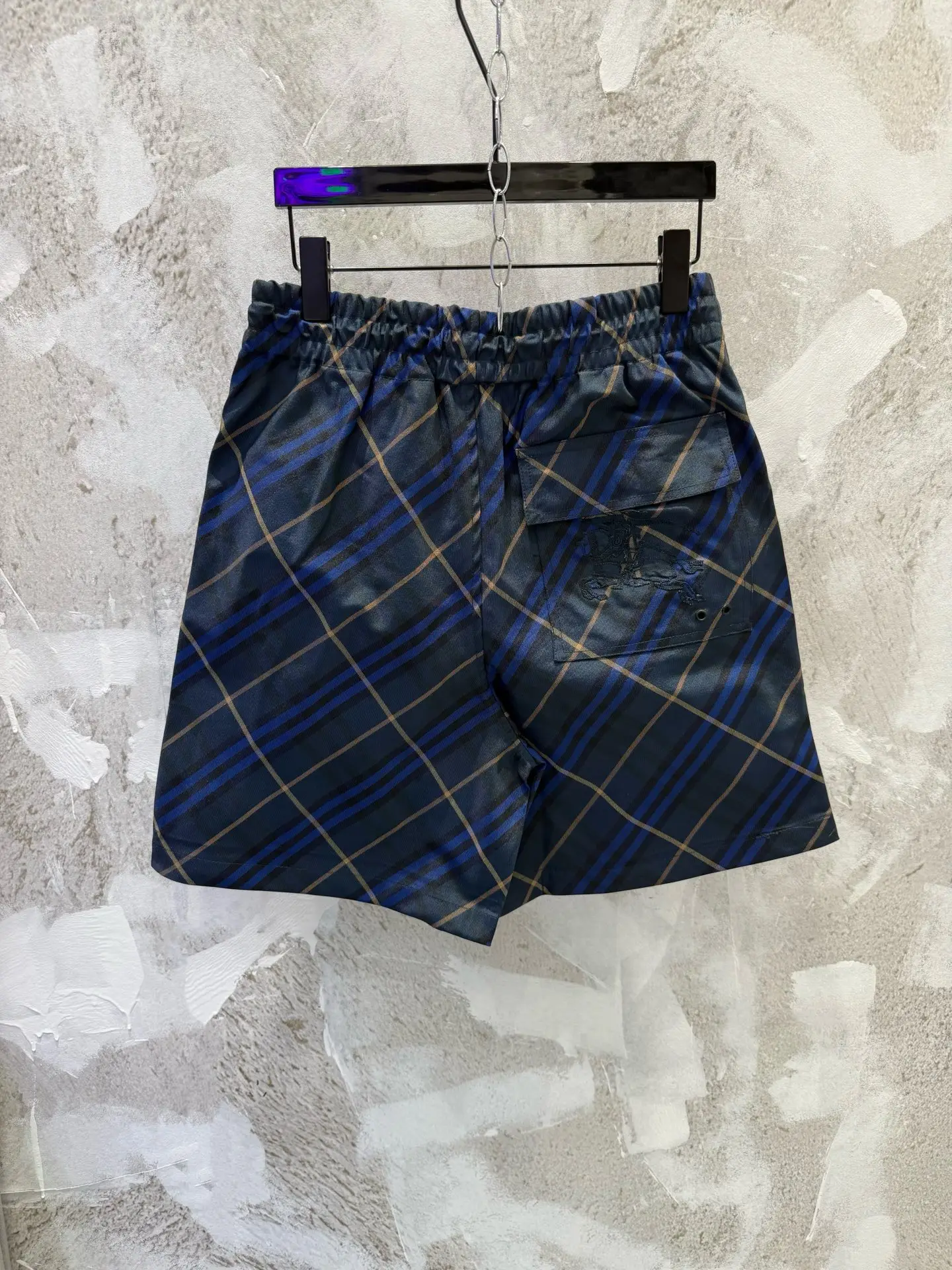 Check Yarn-Dyed Drawstring Shorts D19512963 — view 2