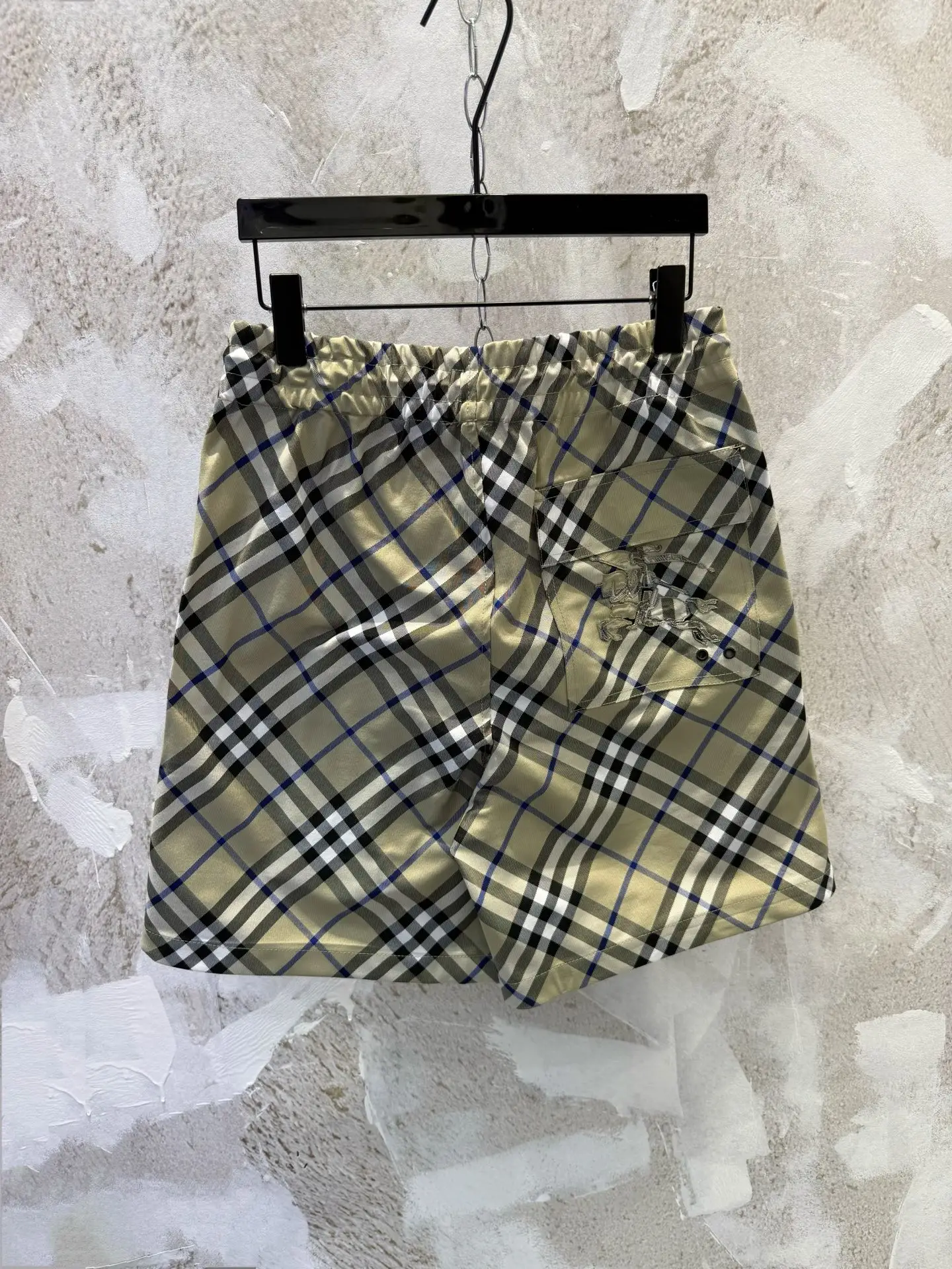 Check Yarn-Dyed Drawstring Shorts D19512962 — view 2
