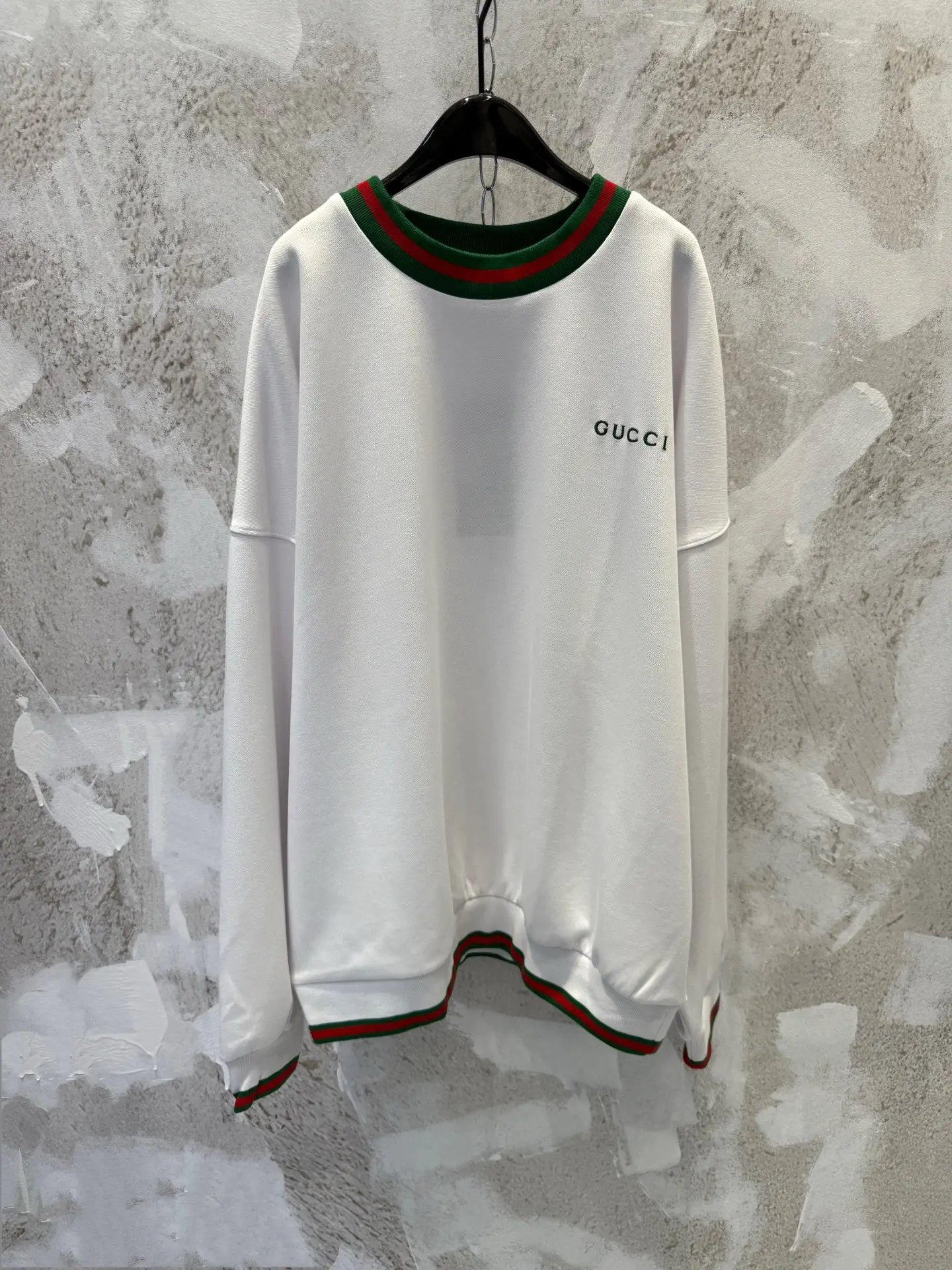 Web Stripe Cotton-Piqué Sweatshirt D20012957