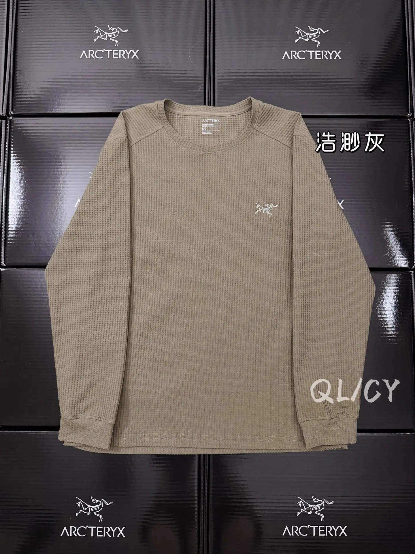 Logo-Embroidered Waffle-Knit Long-Sleeve T-Shirt D21019550
