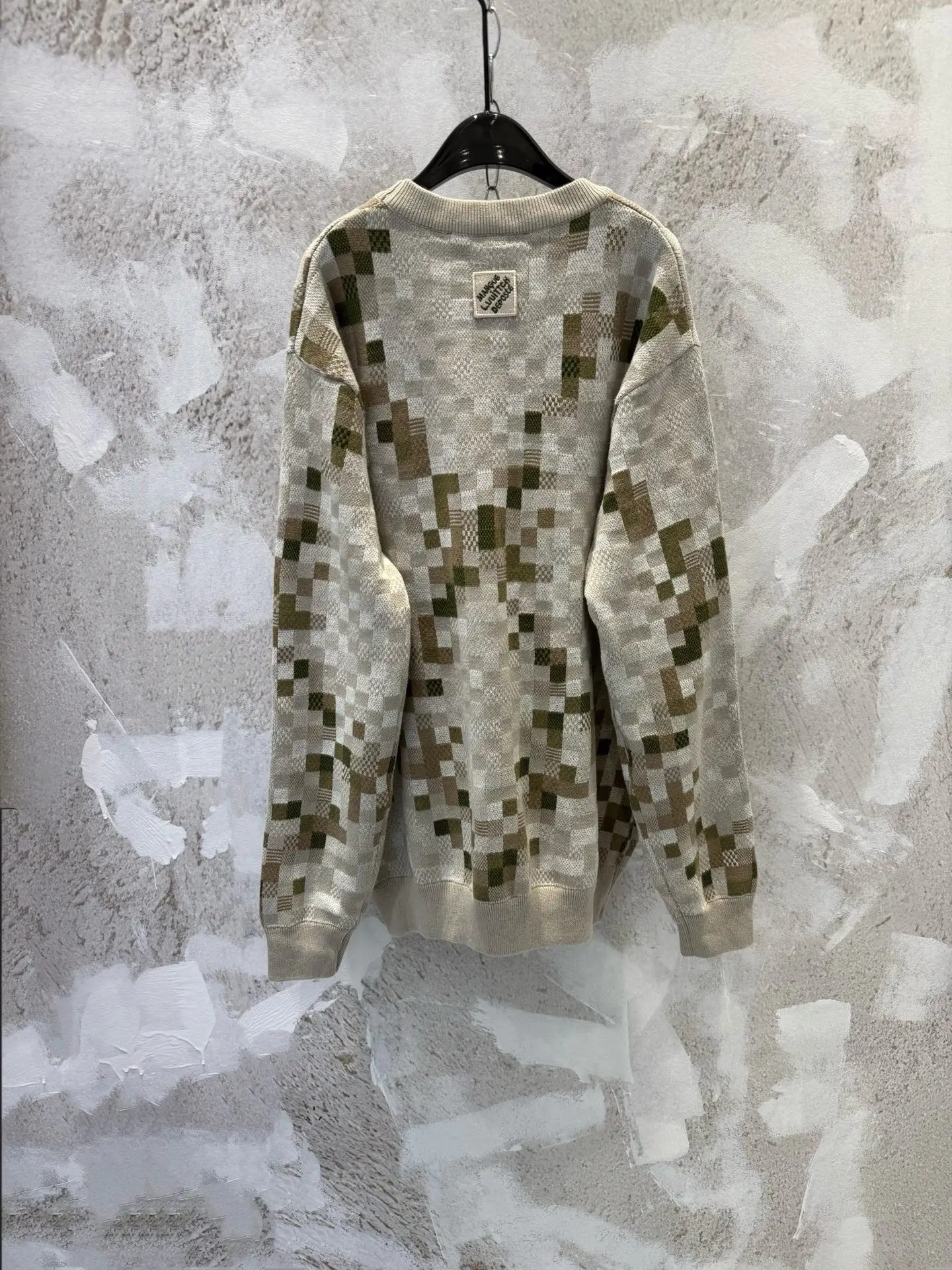 Damier Camouflage Intarsia Cotton Sweater D22512945 — view 2