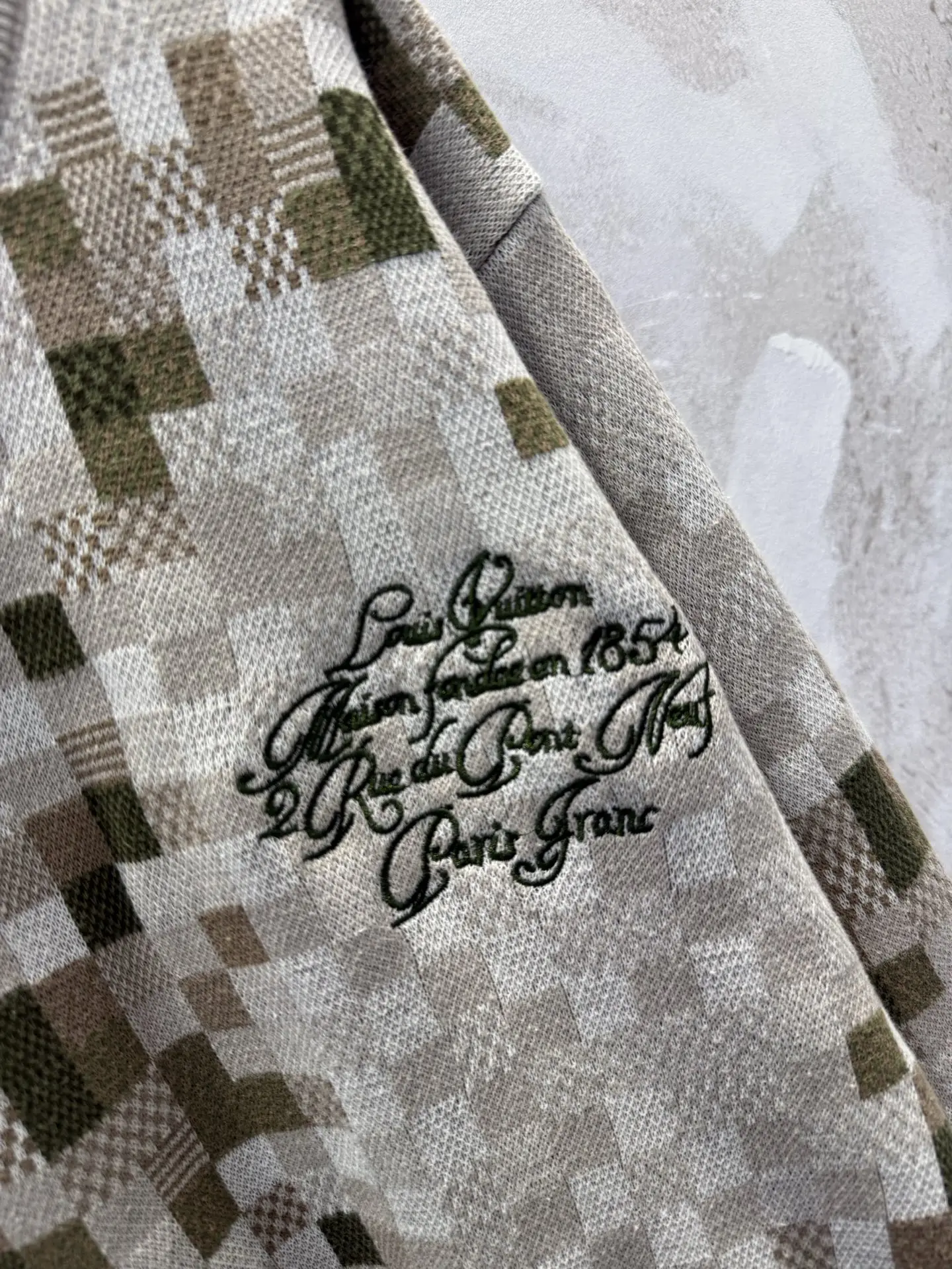 Damier Camouflage Intarsia Cotton Sweater D22512945 — view 8