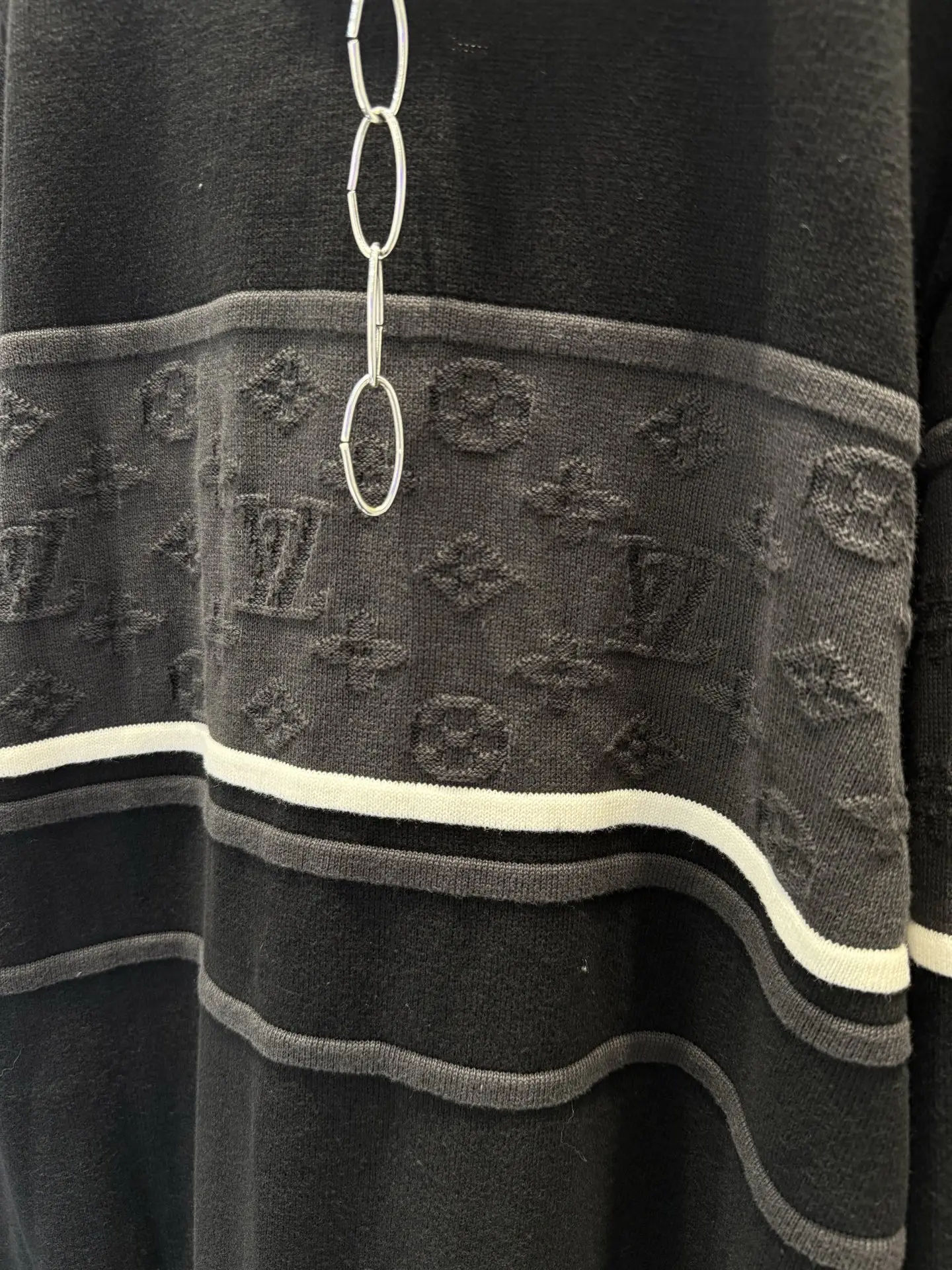 Monogram Jacquard Long-Sleeve Polo Shirt D23012943 — view 8