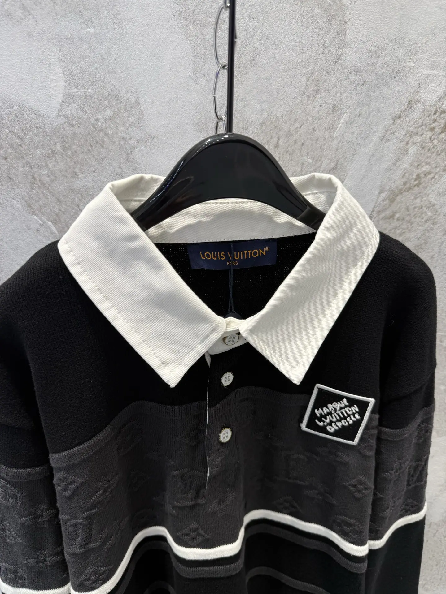 Monogram Jacquard Long-Sleeve Polo Shirt D23012943 — view 10