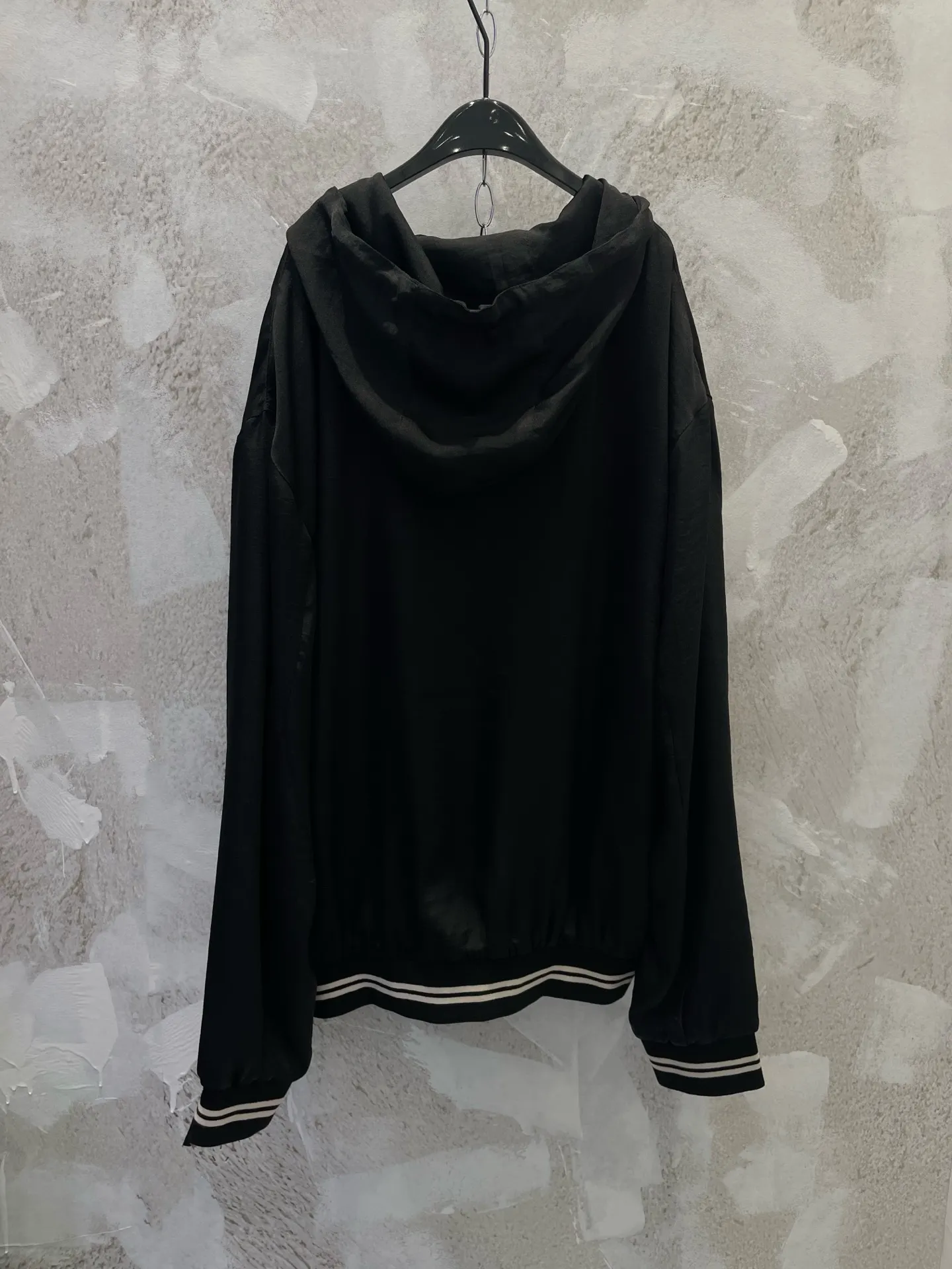 Logo-Print Silk-Blend Hooded Zip-Up Jacket D25812952 — view 2