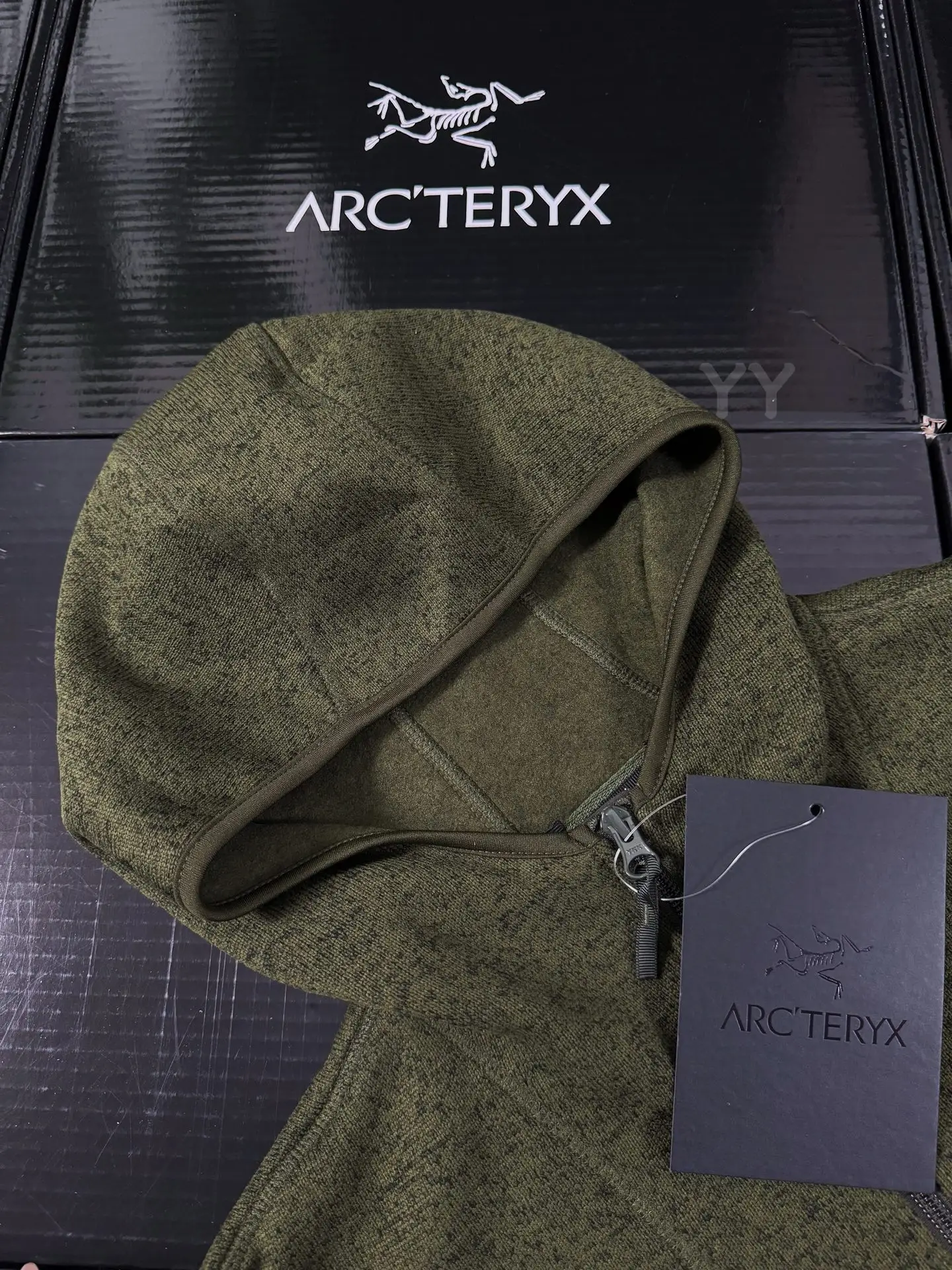 Covert Wool-Blend Fleece Hooded Jacket D26019356 — view 3