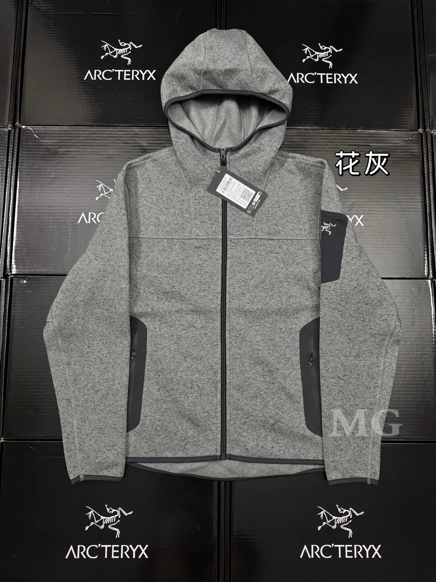 Covert Wool-Blend Fleece Hooded Jacket D26019434