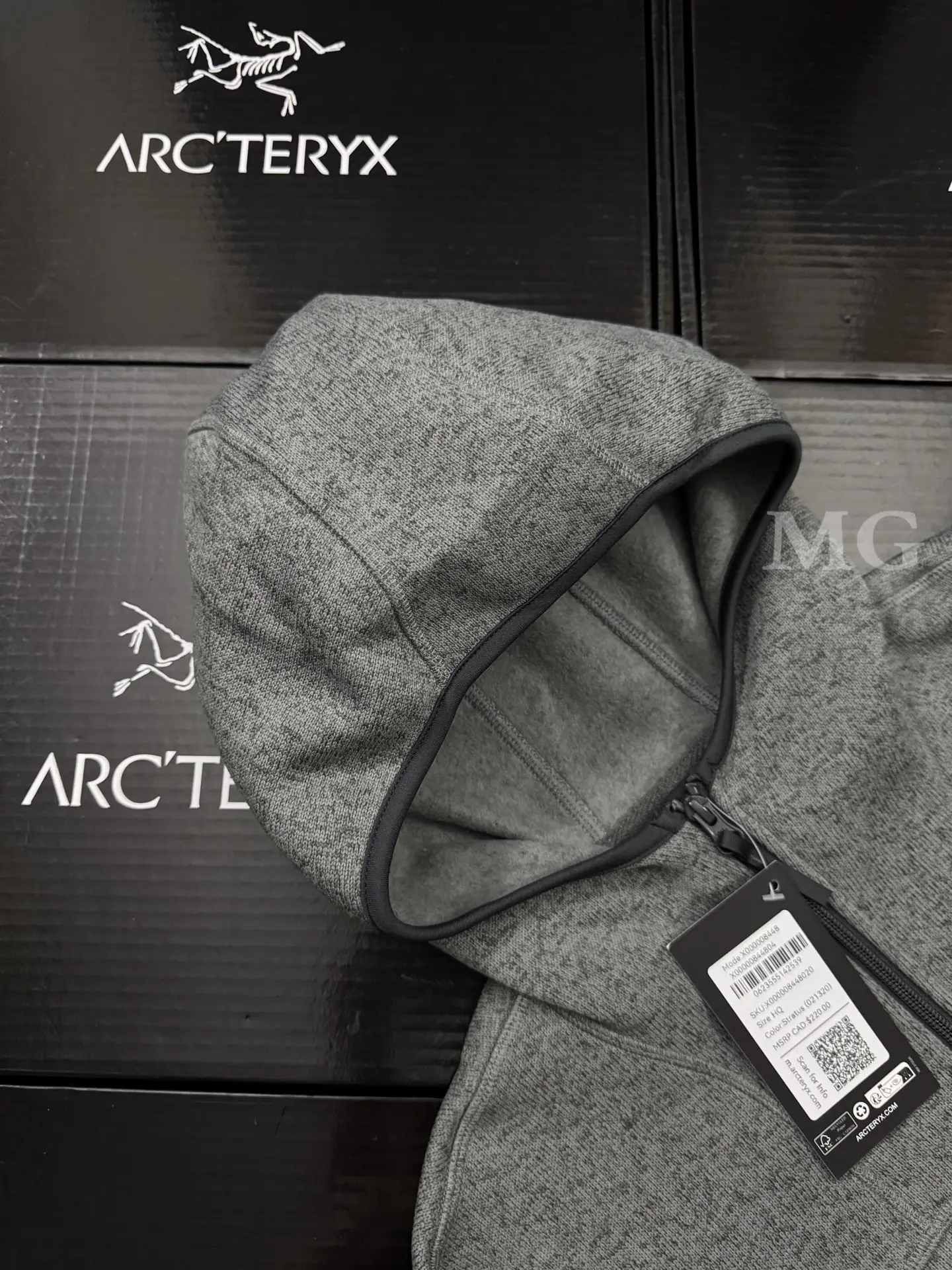 Covert Wool-Blend Fleece Hooded Jacket D26019434 — view 3