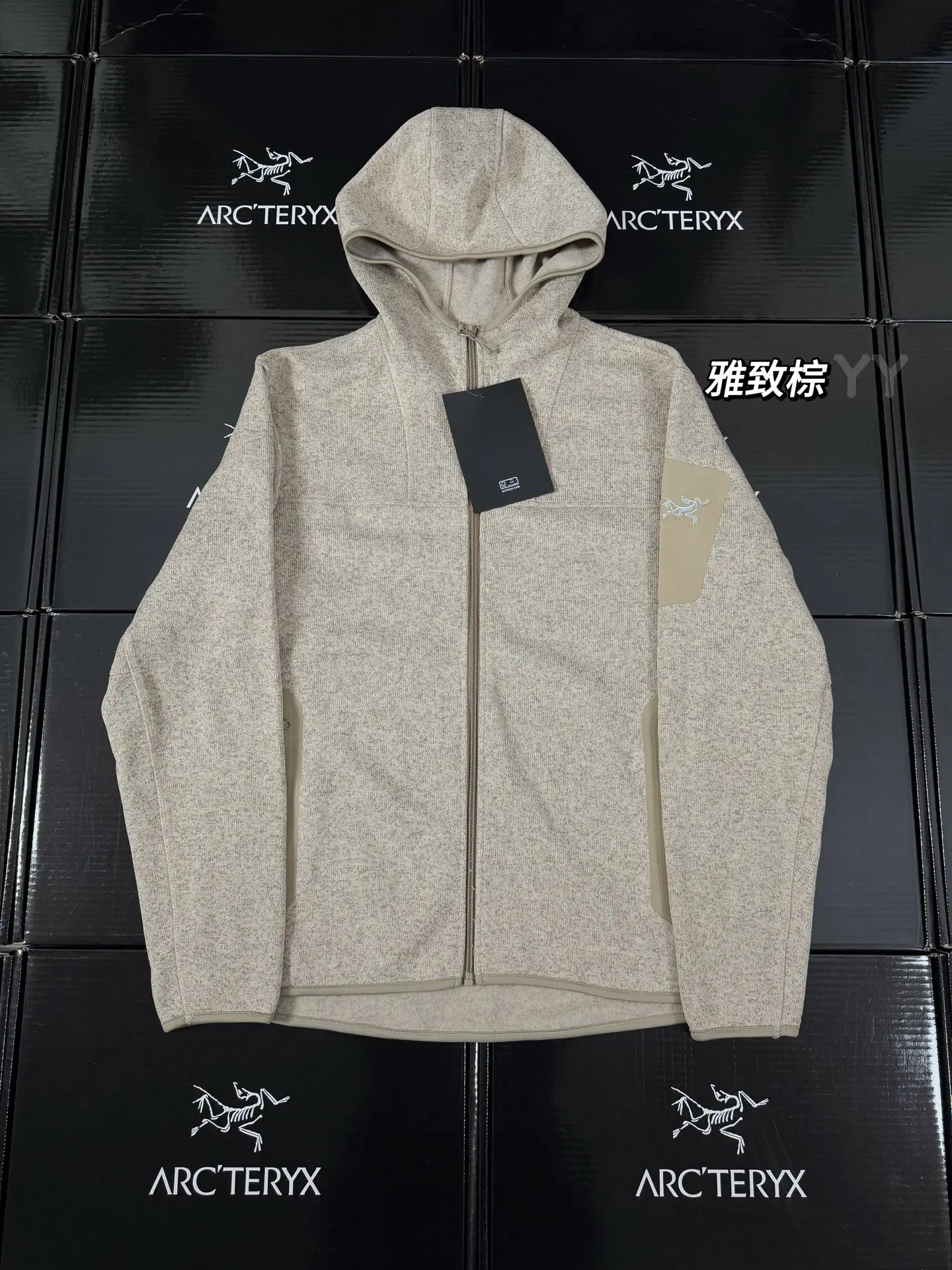 Covert Wool-Blend Fleece Hooded Jacket D26019353