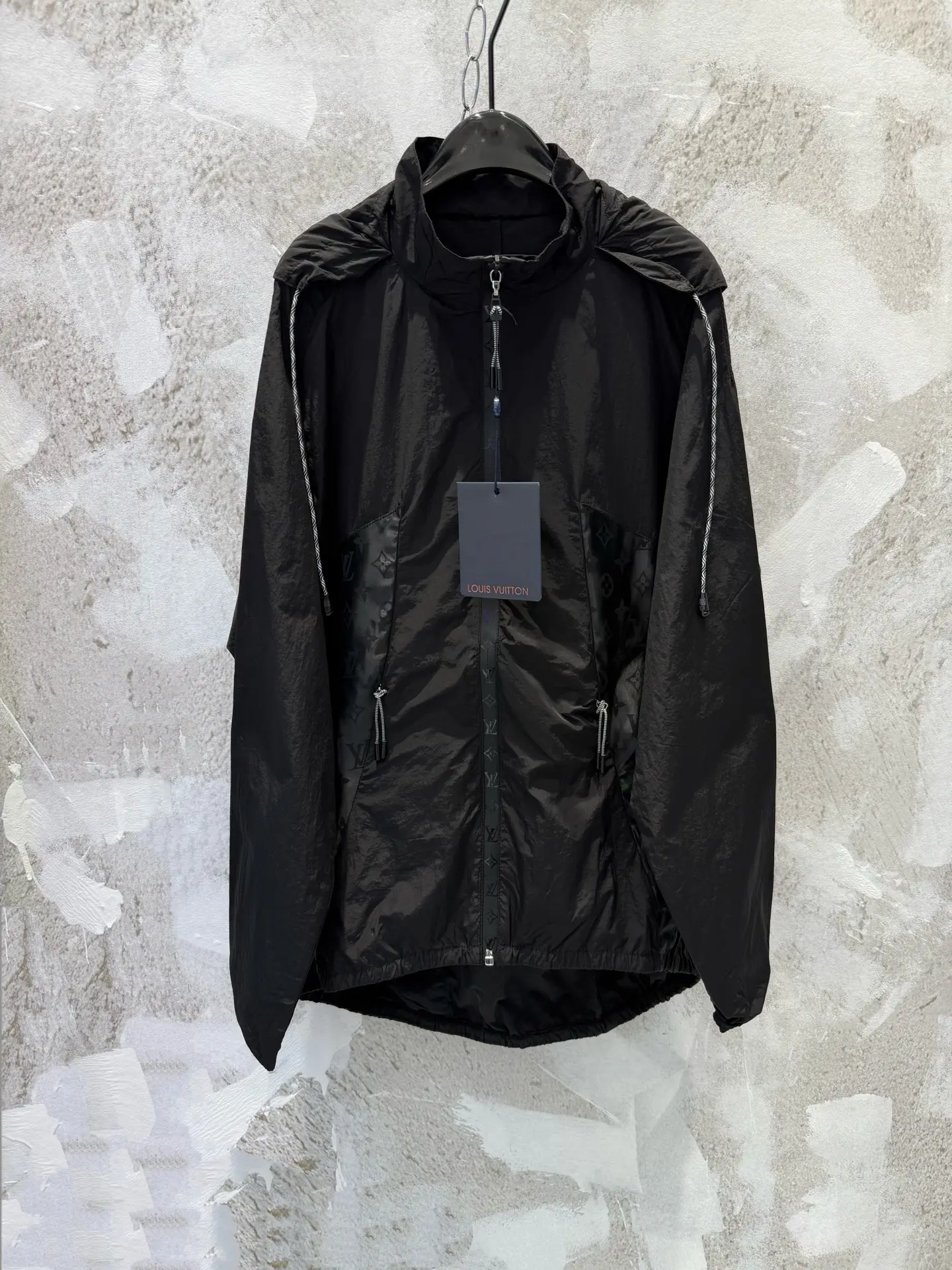 Monogram Panel Hooded Windbreaker Jacket D26512964