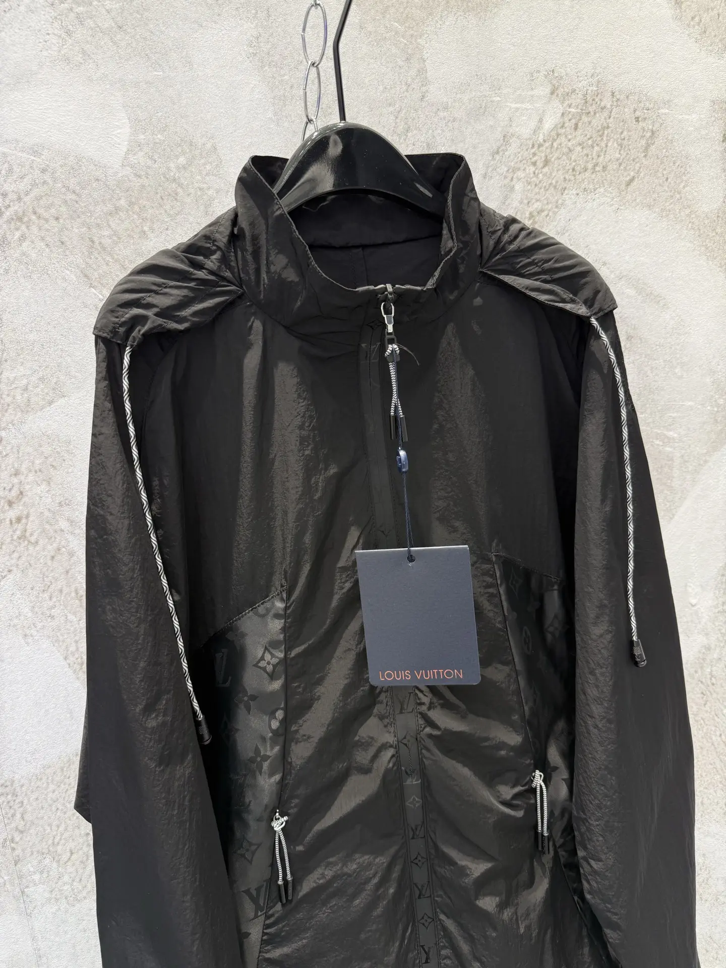 Monogram Panel Hooded Windbreaker Jacket D26512964 — view 3