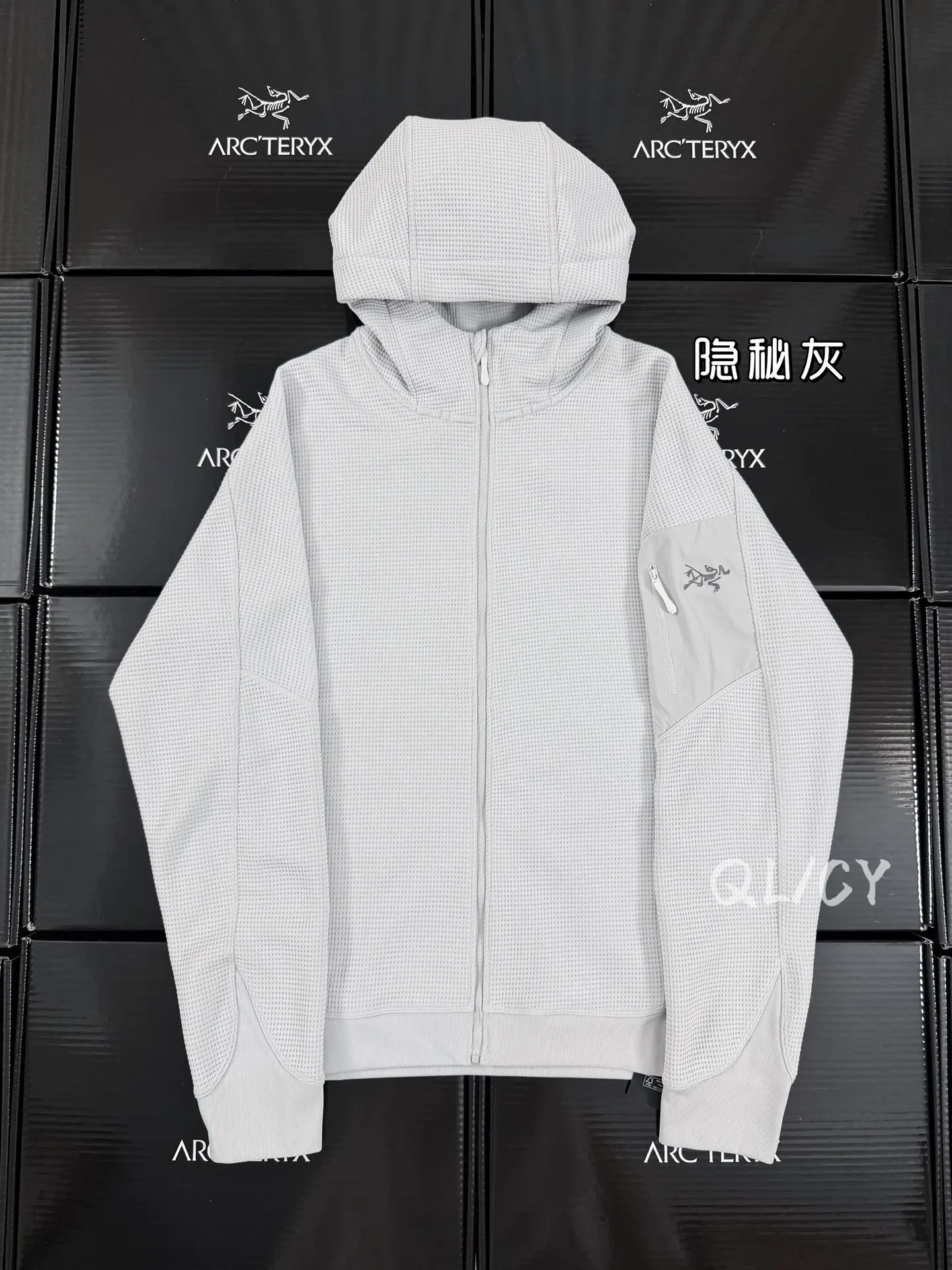 Olera Waffle-Knit Hooded Jacket D28019594