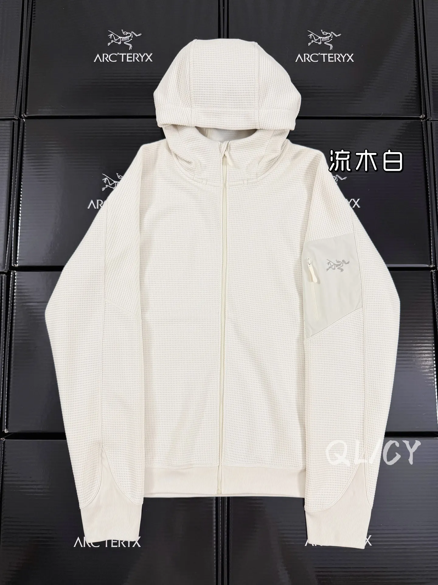 Olera Waffle-Knit Hooded Jacket D28019592
