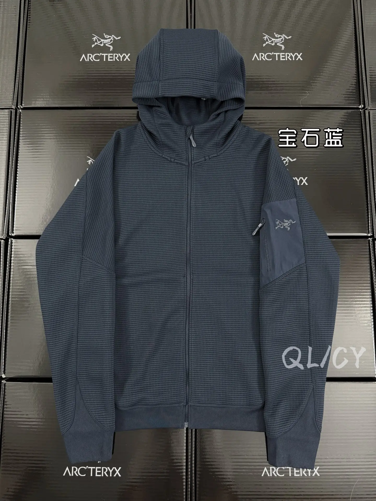 Olera Waffle-Knit Hooded Jacket D28019595
