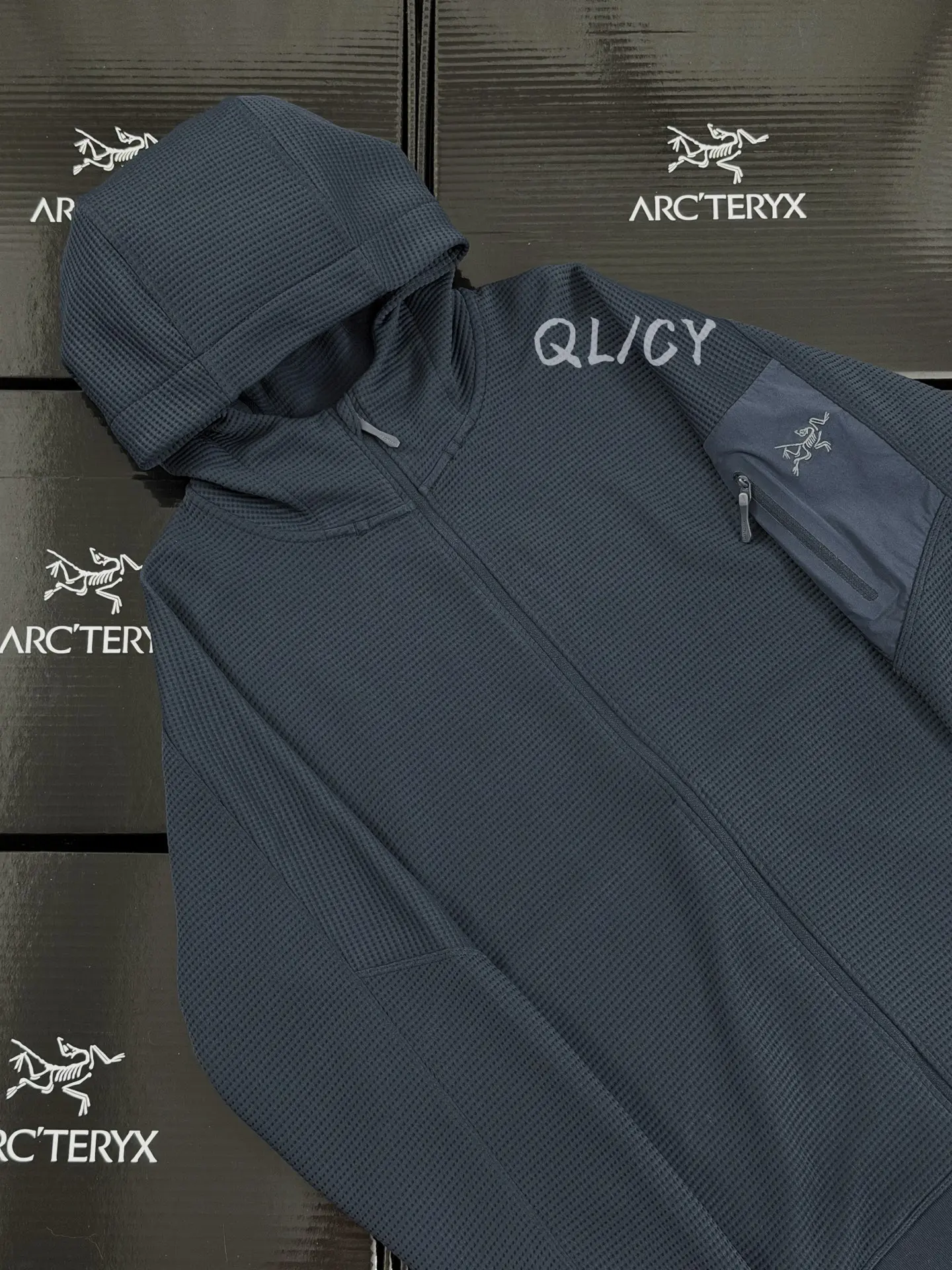 Olera Waffle-Knit Hooded Jacket D28019595 — view 3