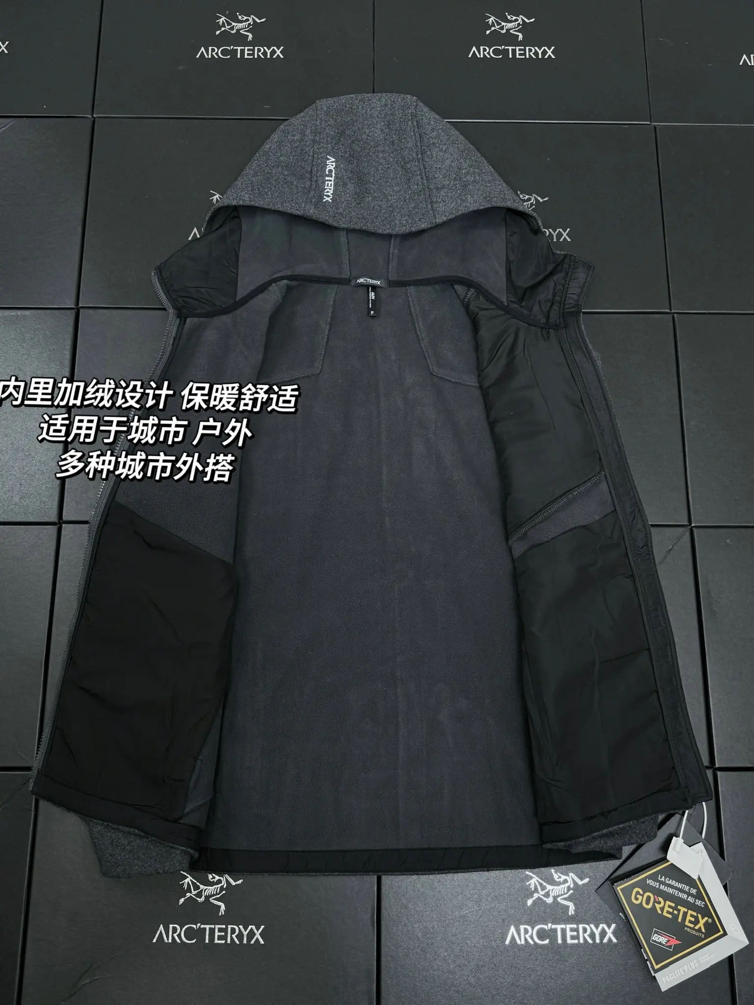 Sawyer Wool Hooded Softshell Jacket D35019343 — view 3