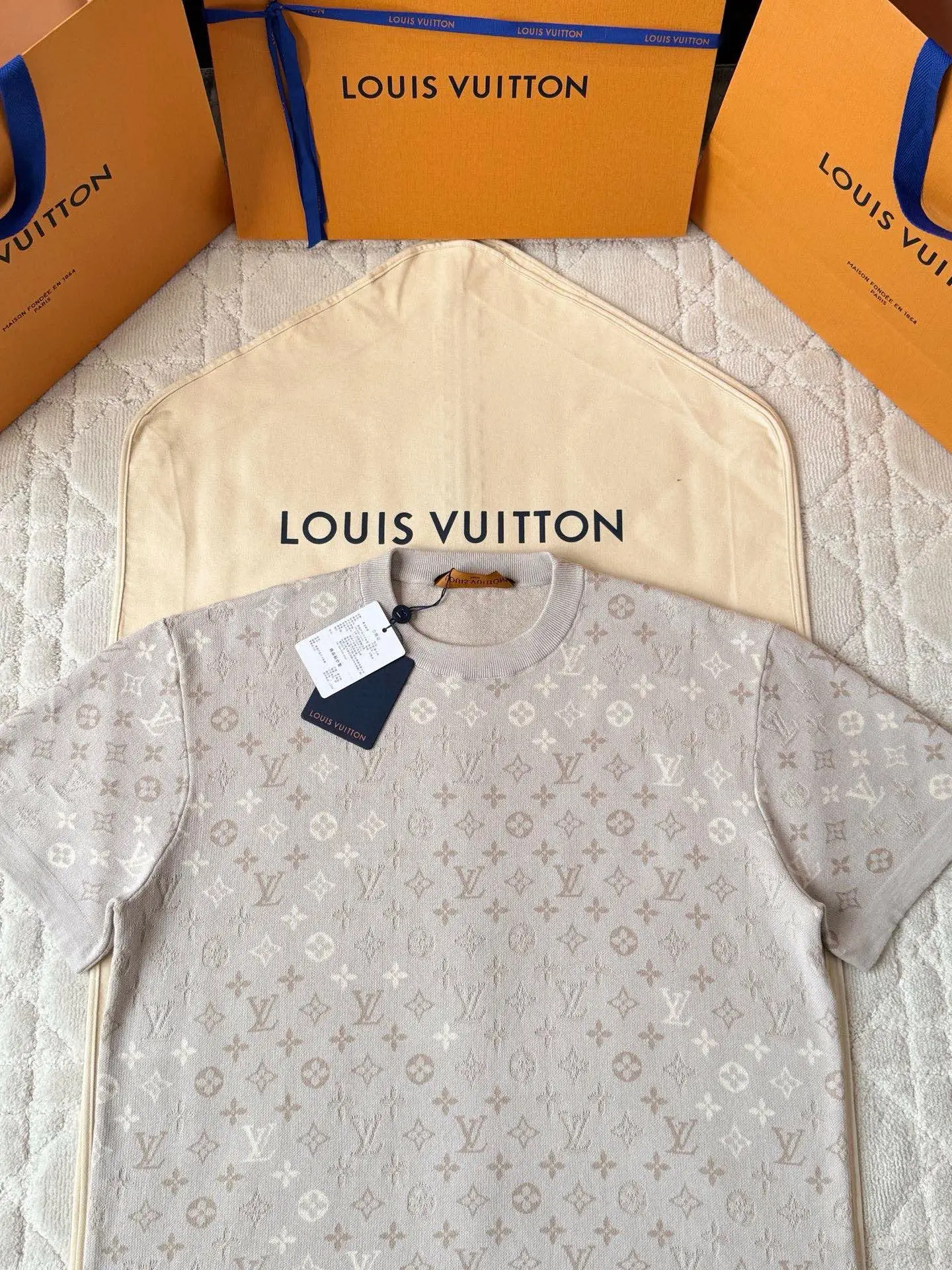 Monogram Jacquard Wool-Blend Knit T-Shirt D17515871 — view 6
