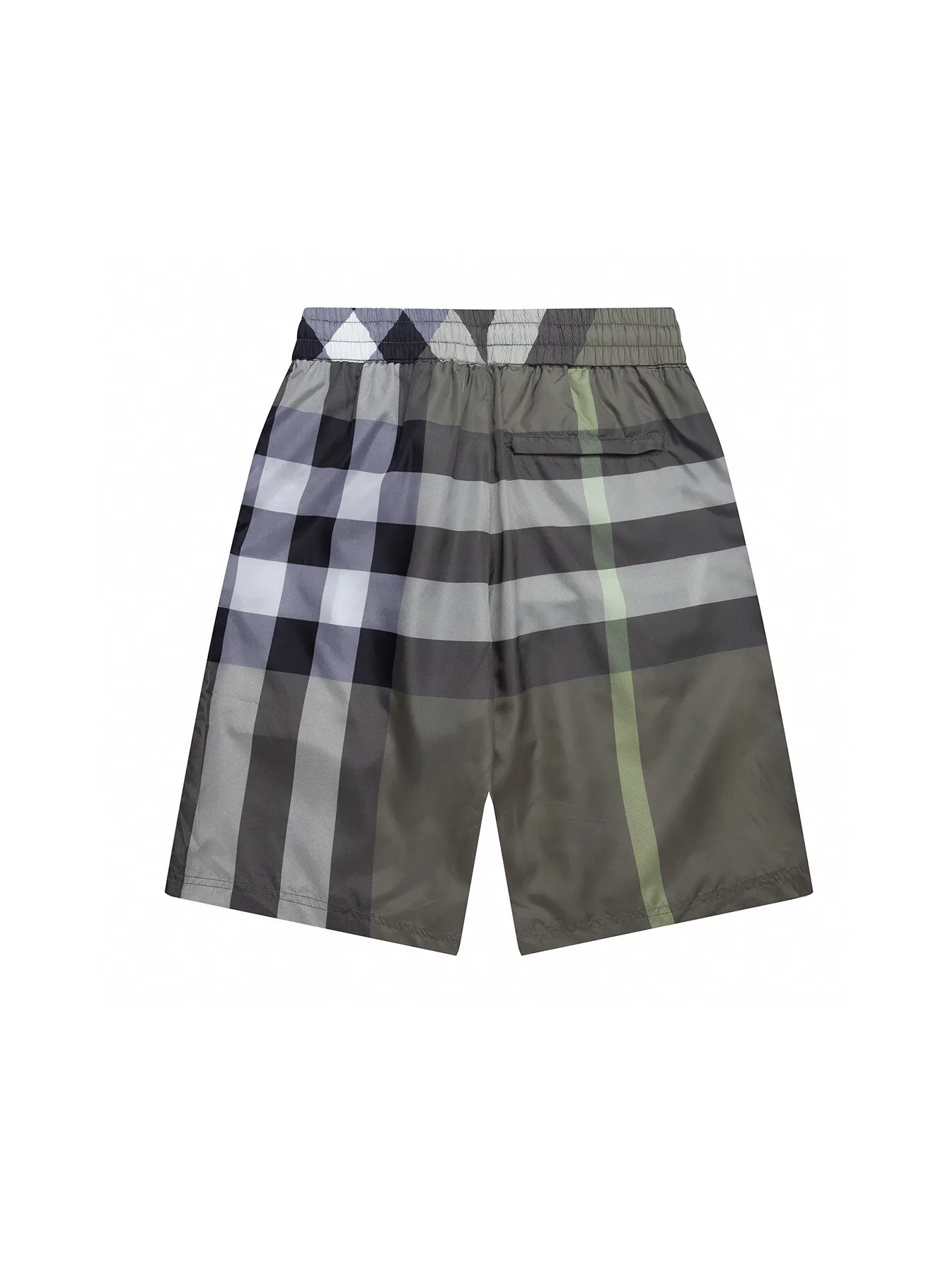 Check Print Drawstring Swim Shorts D10515879 — view 2