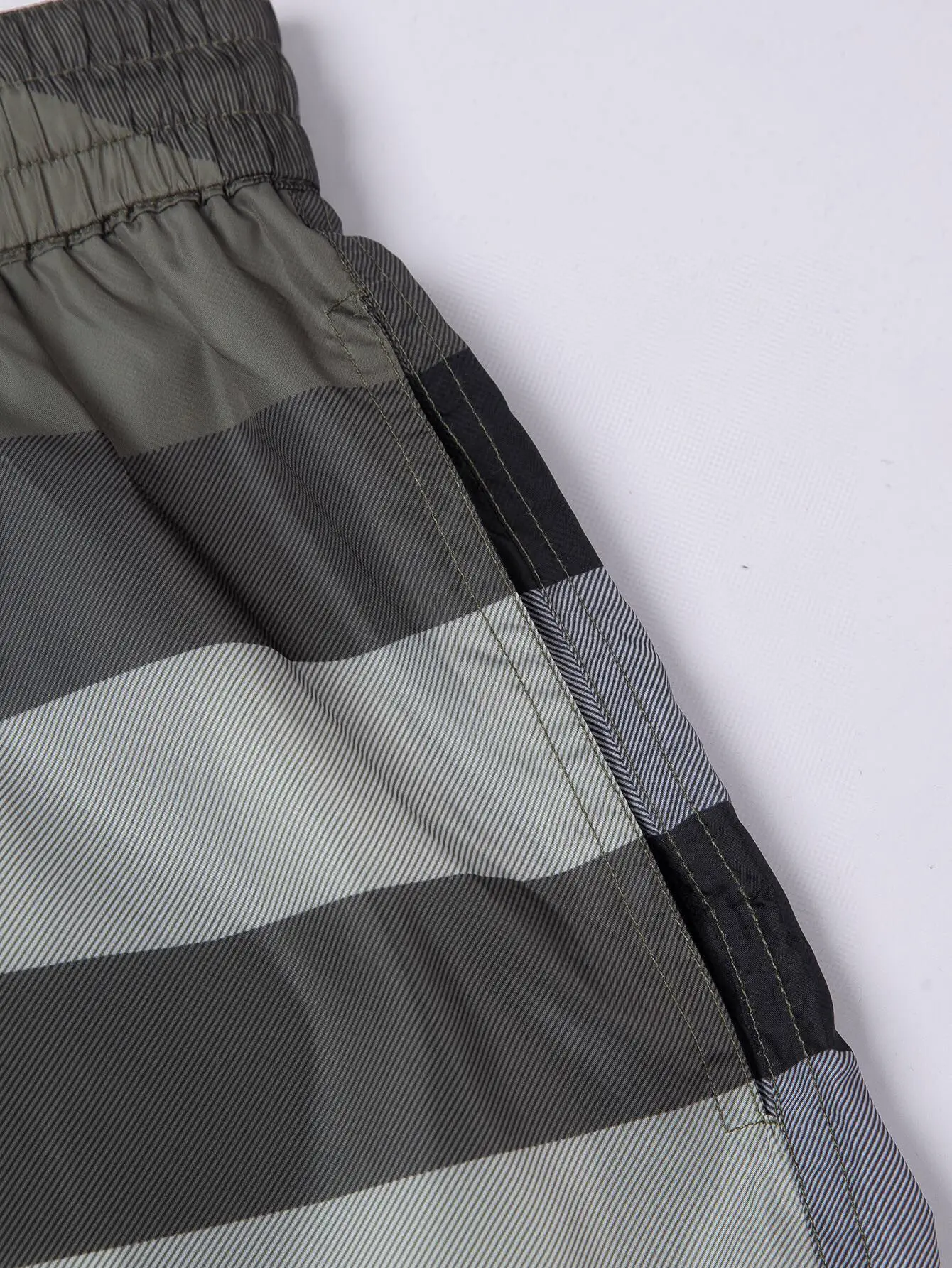 Check Print Drawstring Swim Shorts D10515879 — view 13