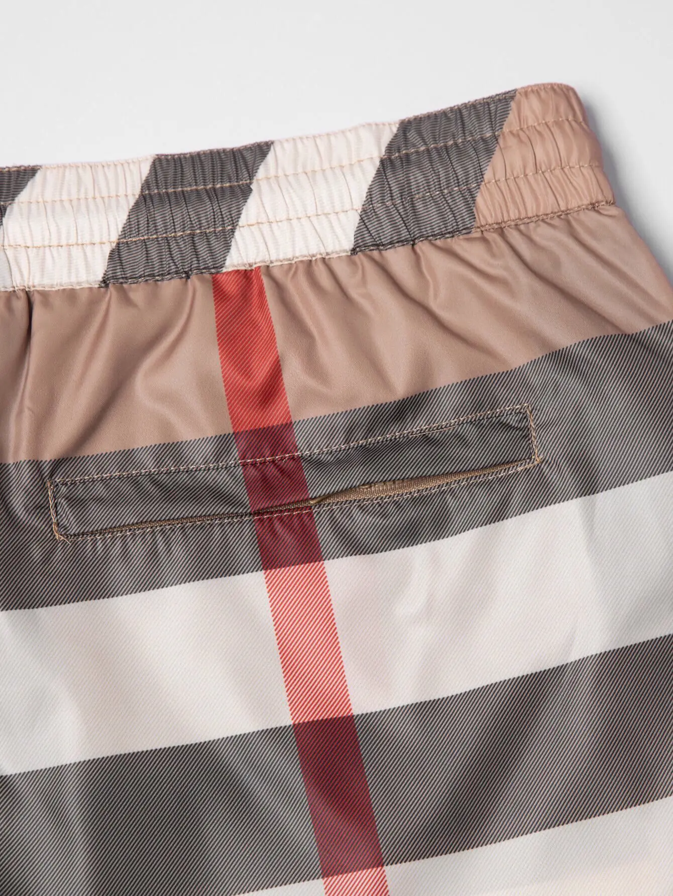 Check Print Drawstring Swim Shorts D10515877 — view 7