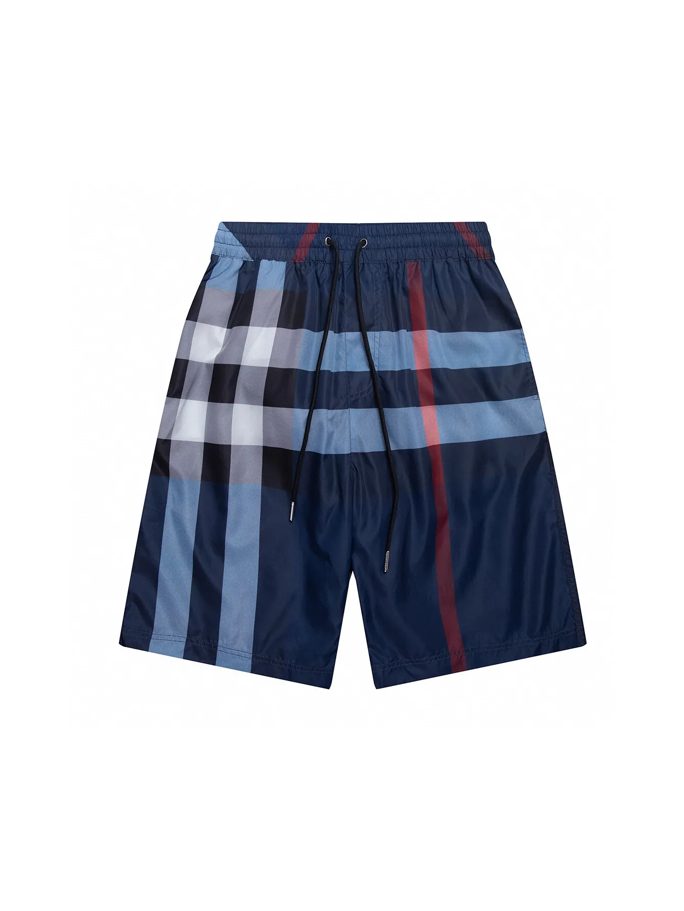 Check Print Drawstring Swim Shorts D10515878 — view 3
