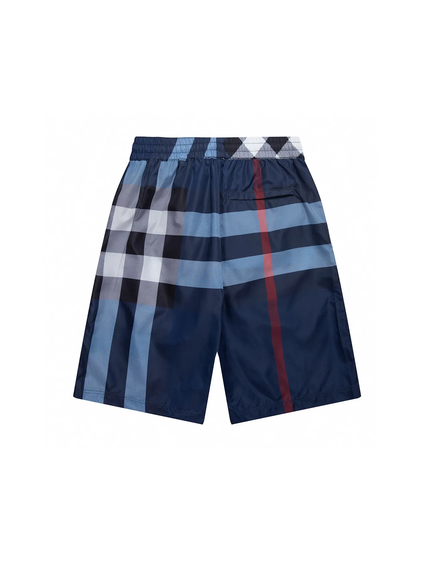 Check Print Drawstring Swim Shorts D10515878 — view 4
