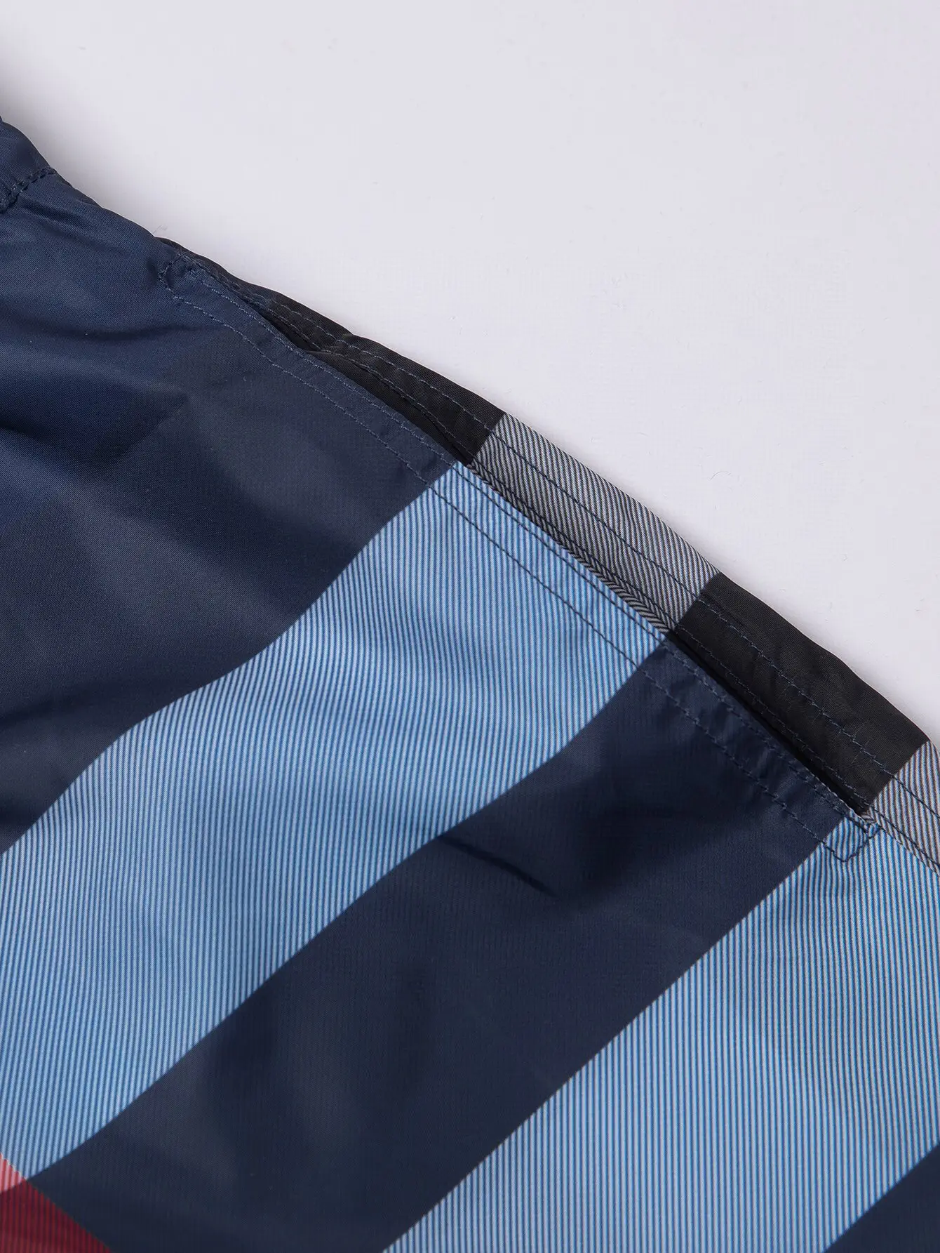 Check Print Drawstring Swim Shorts D10515878 — view 9