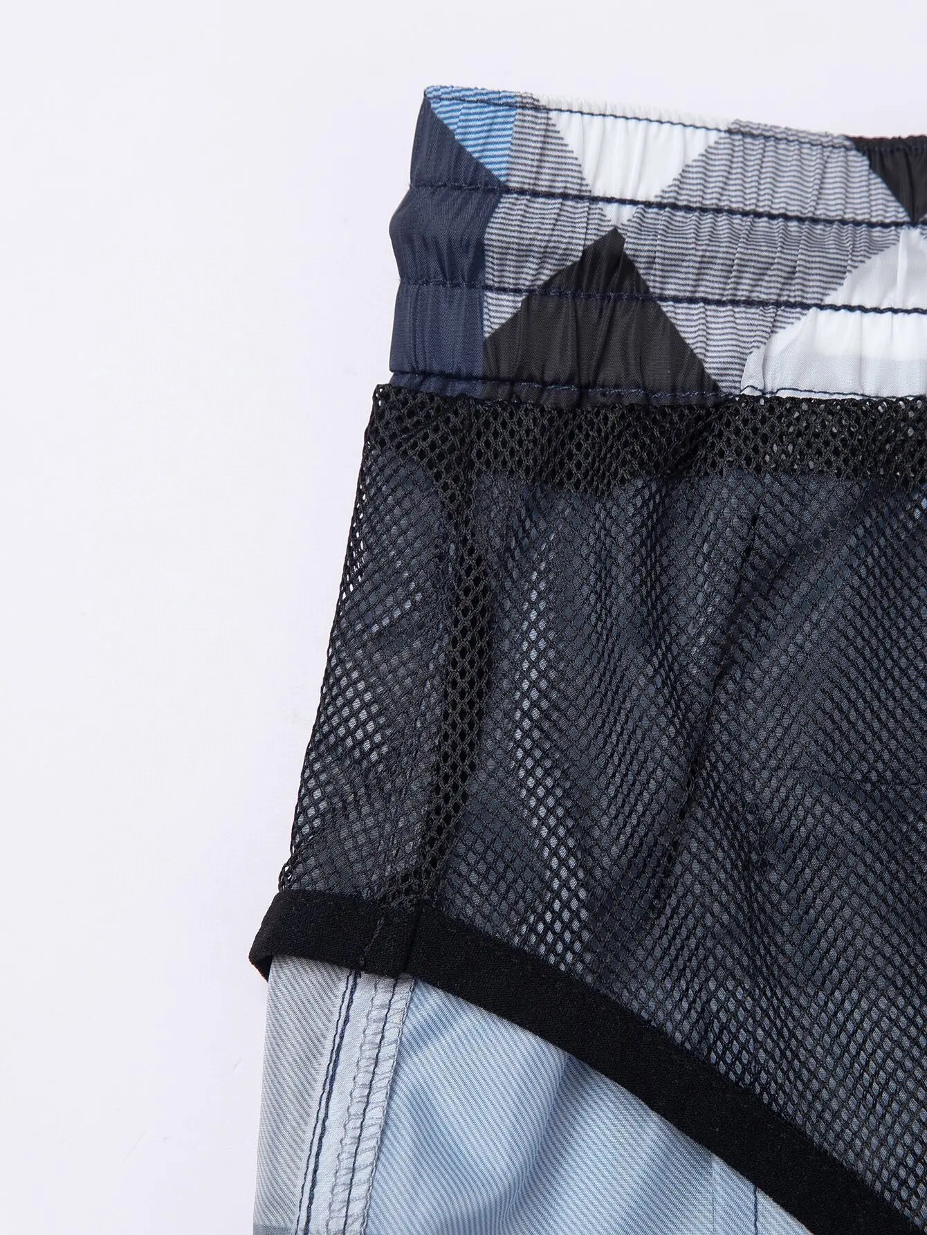 Check Print Drawstring Swim Shorts D10515878 — view 16