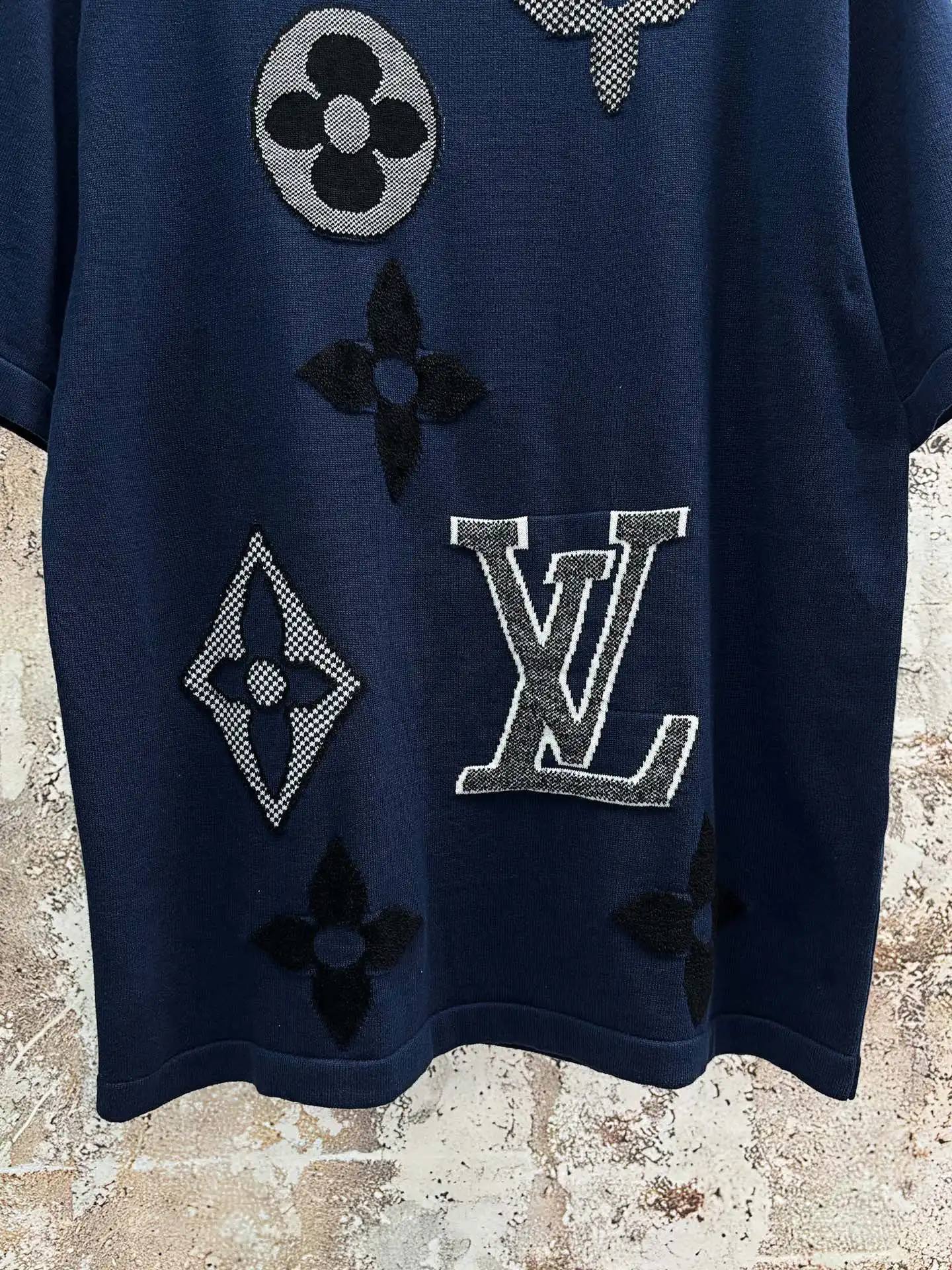 Monogram Jacquard Cotton Knit T-Shirt D18513920 — view 3