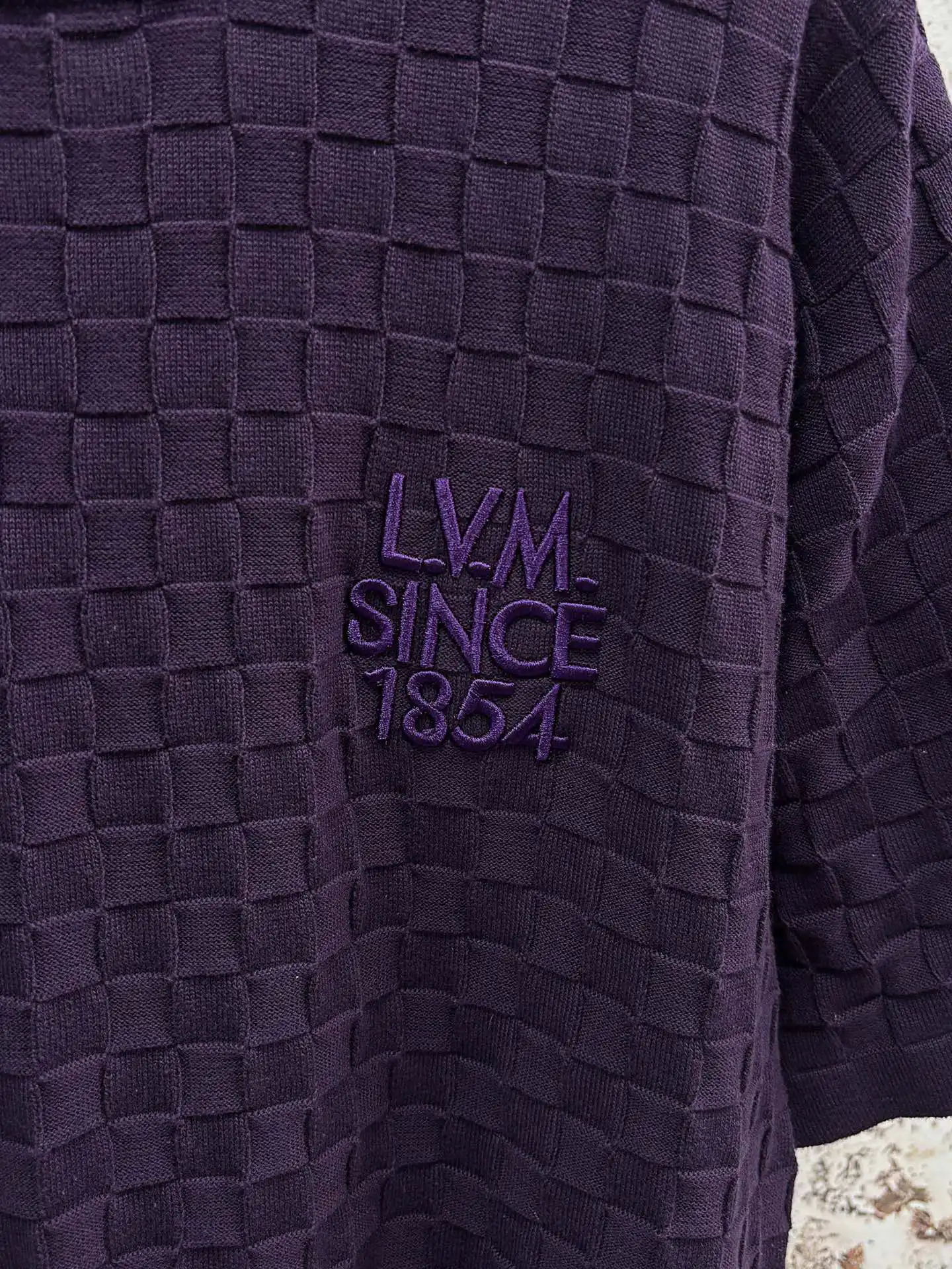 Damier Jacquard Cotton T-Shirt D18513923 — view 4