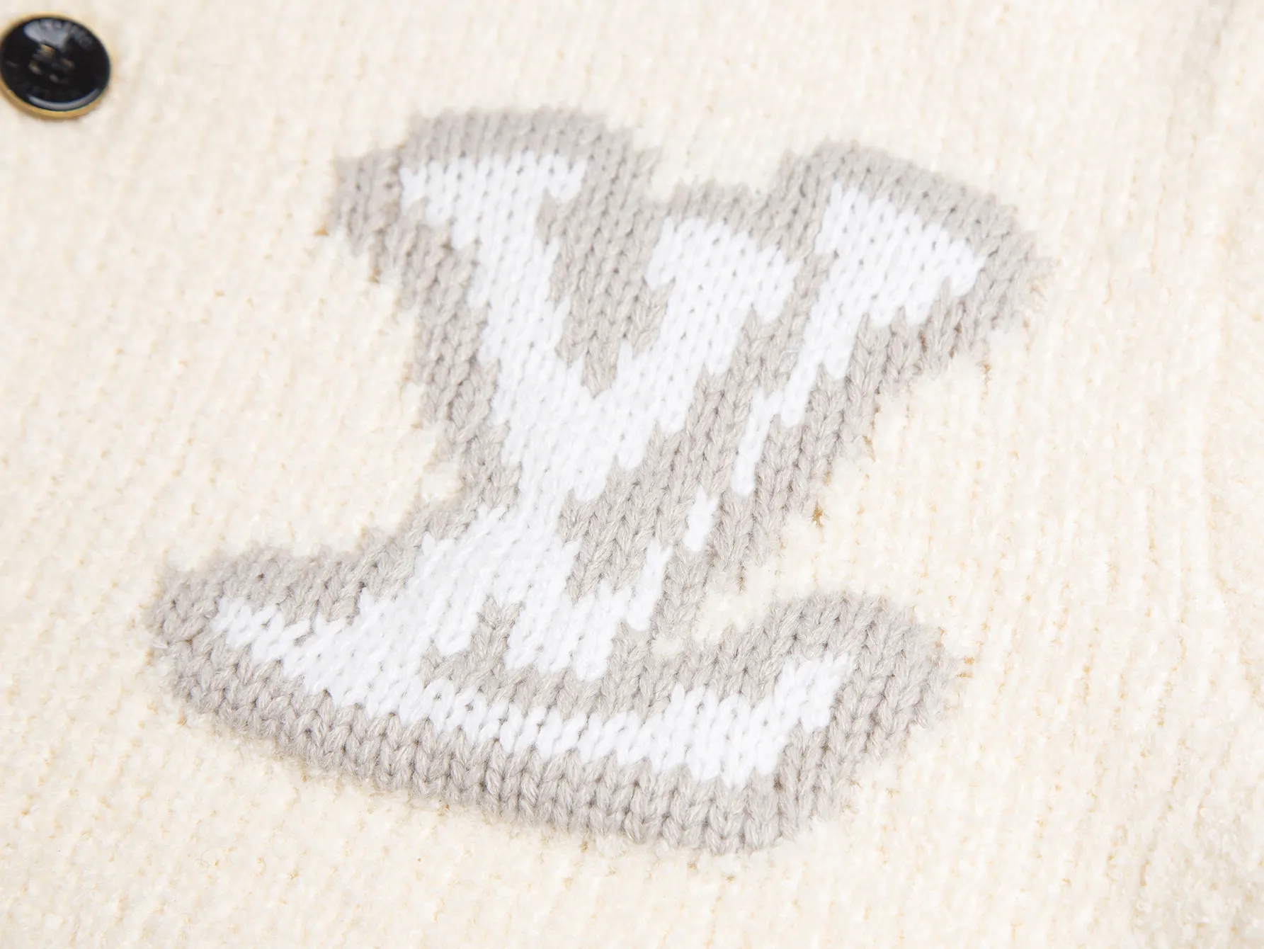 Logo Intarsia Wool-Blend Cardigan D22015980 — view 3