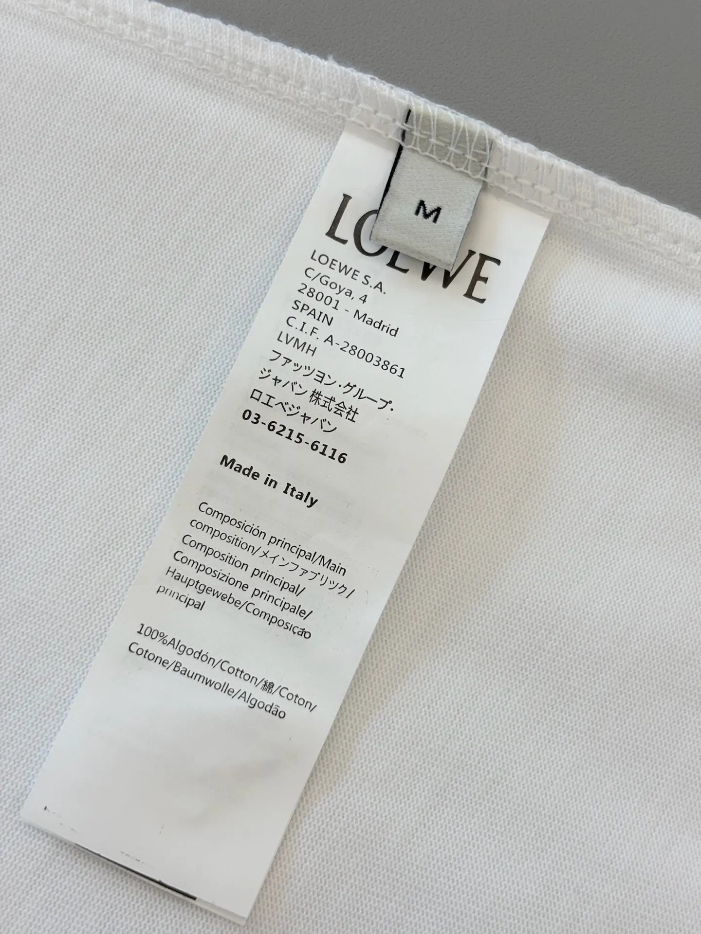 Anagram Embroidered Cotton T-Shirt D13513358 — view 9