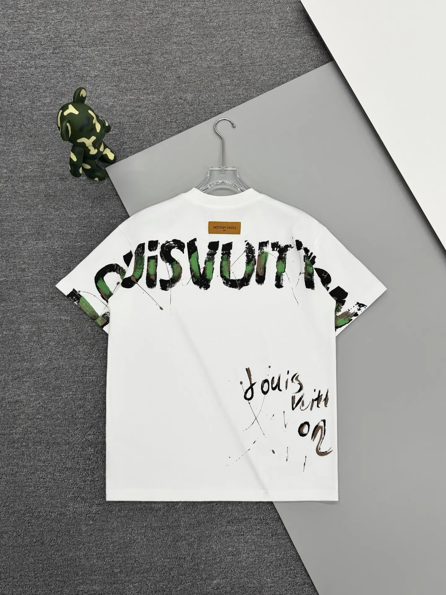 Hand-Painted Logo Cotton T-Shirt D13513362 — view 2