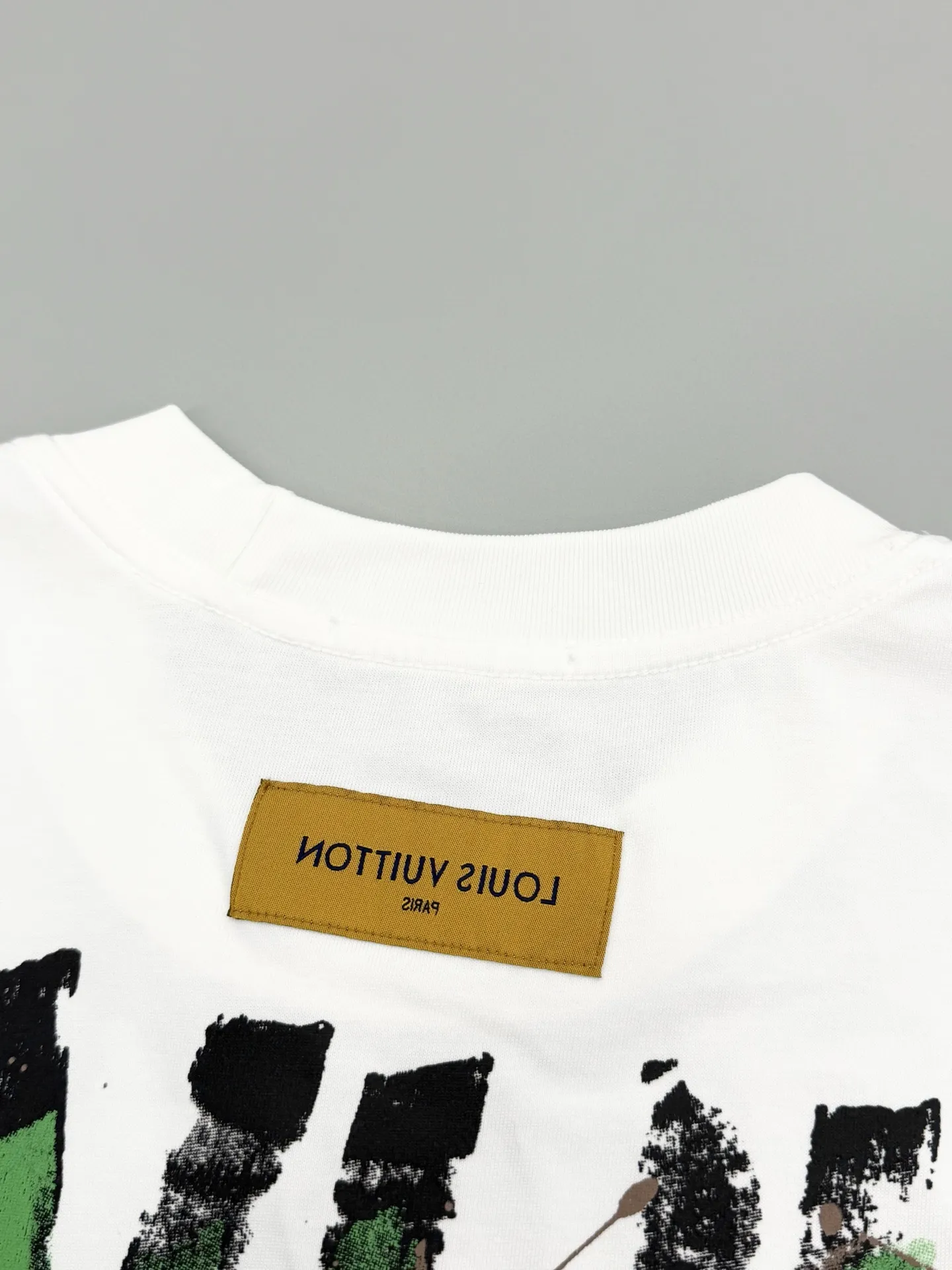 Hand-Painted Logo Cotton T-Shirt D13513362 — view 6