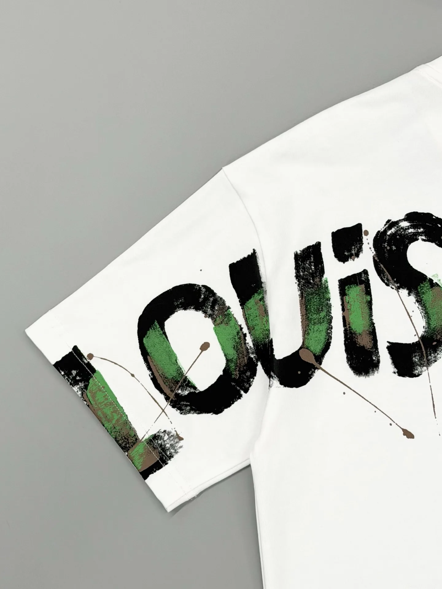 Hand-Painted Logo Cotton T-Shirt D13513362 — view 7