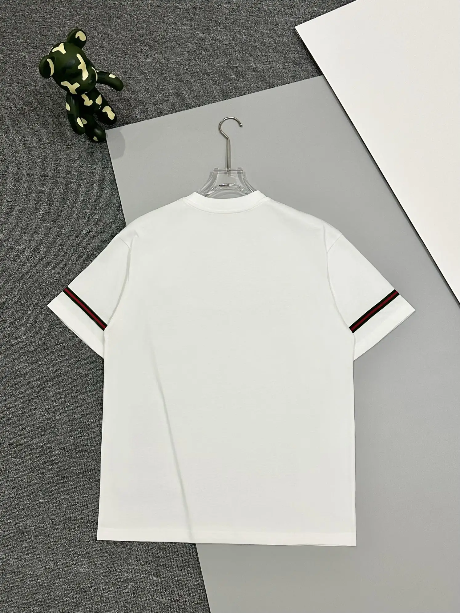 Logo Embroidered Web-Stripe Cotton T-Shirt D13513342 — view 2