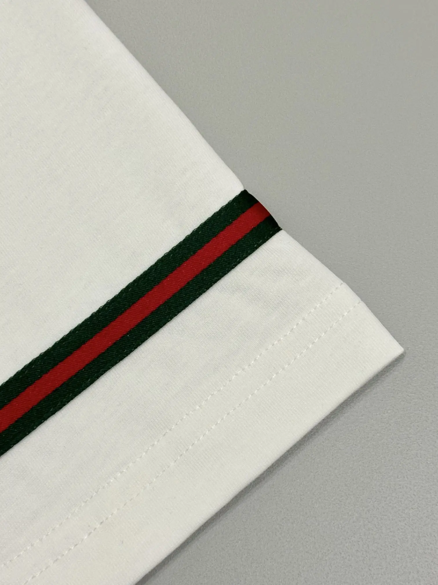 Logo Embroidered Web-Stripe Cotton T-Shirt D13513342 — view 8