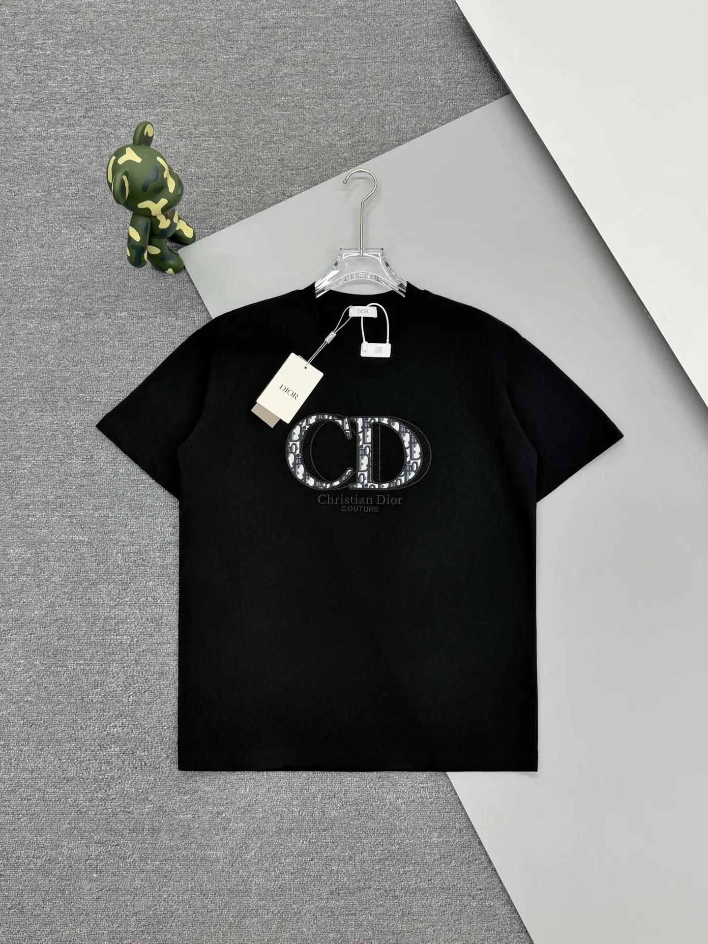 CD Oblique Embroidered Cotton T-Shirt D13513235
