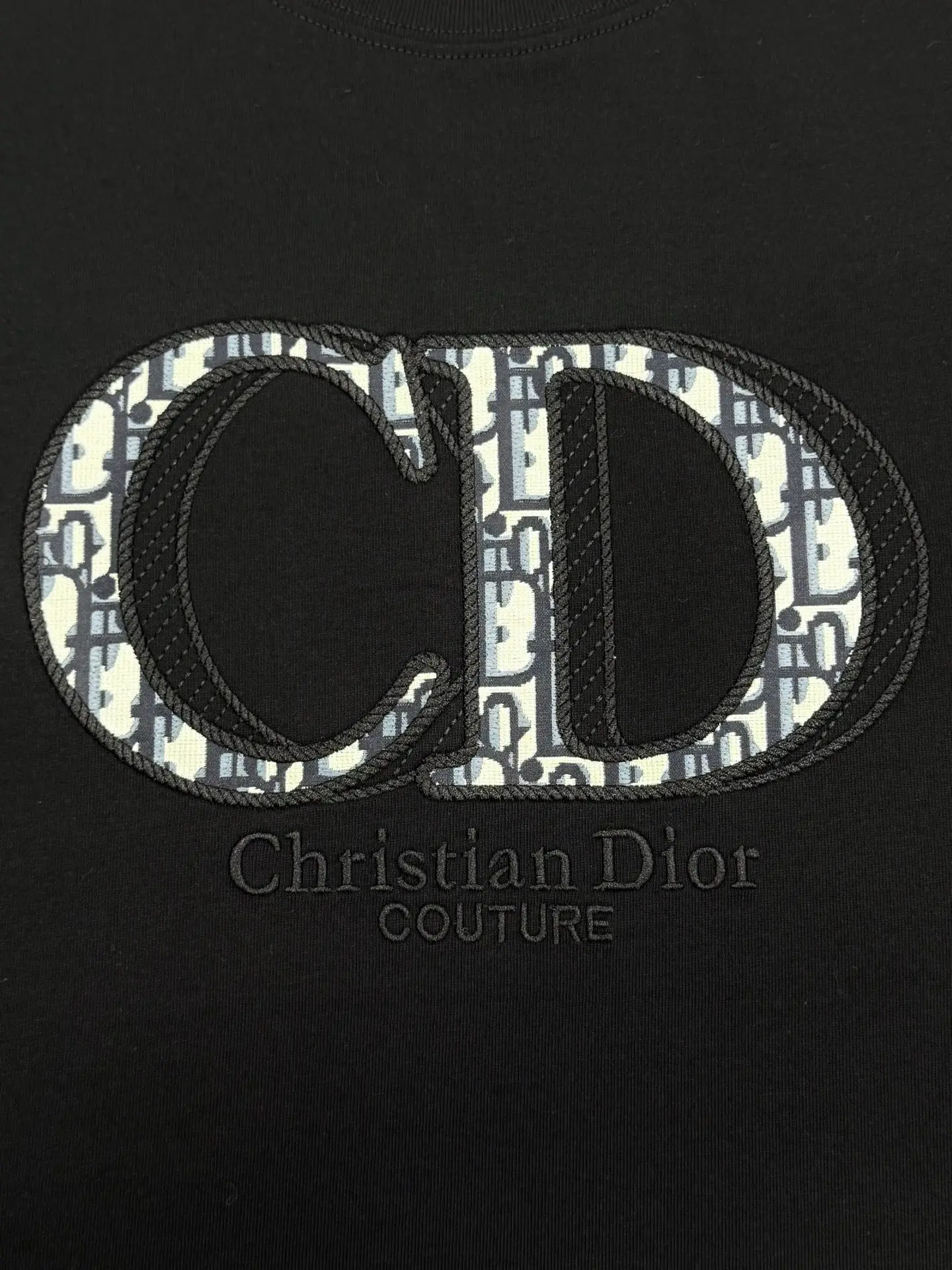 CD Oblique Embroidered Cotton T-Shirt D13513235 — view 5