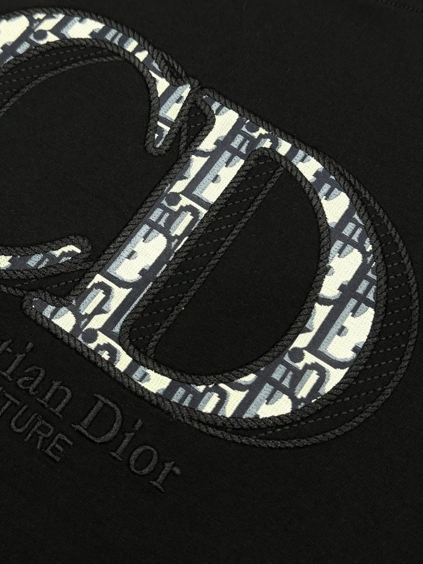 CD Oblique Embroidered Cotton T-Shirt D13513235 — view 6