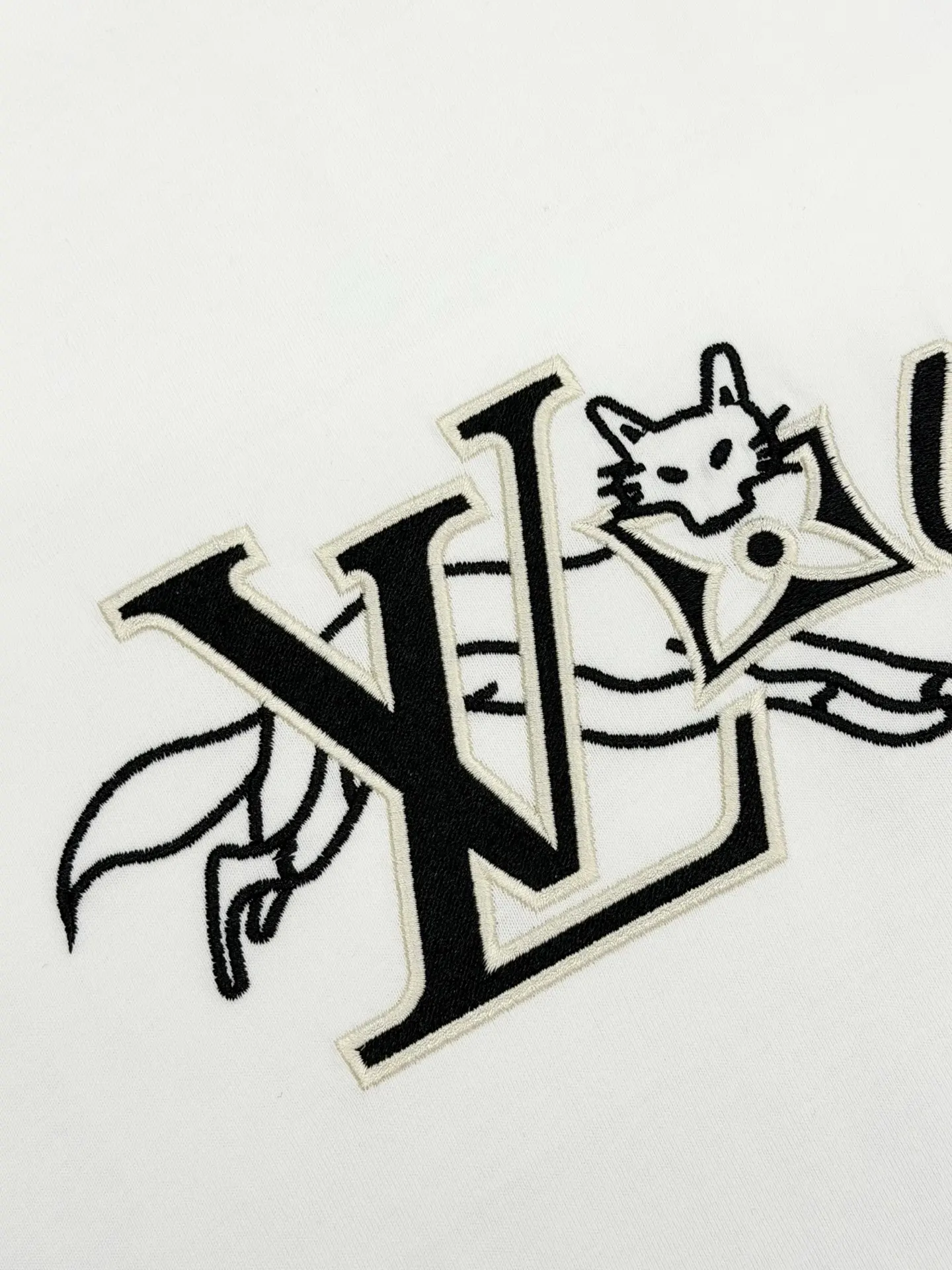 LV Lovers Fox Embroidered Cotton T-Shirt D13513368 — view 5