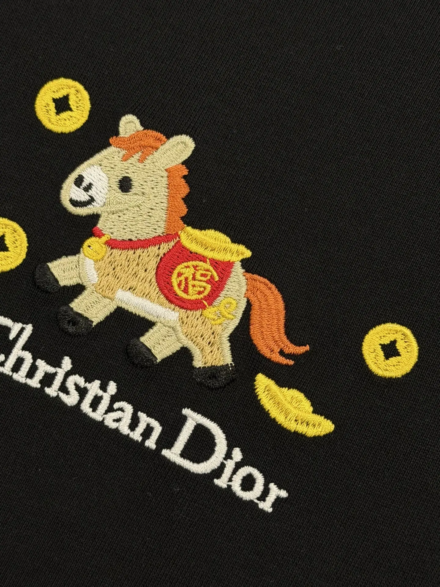 Lunar New Year Embroidered Cotton T-Shirt D13513365 — view 4