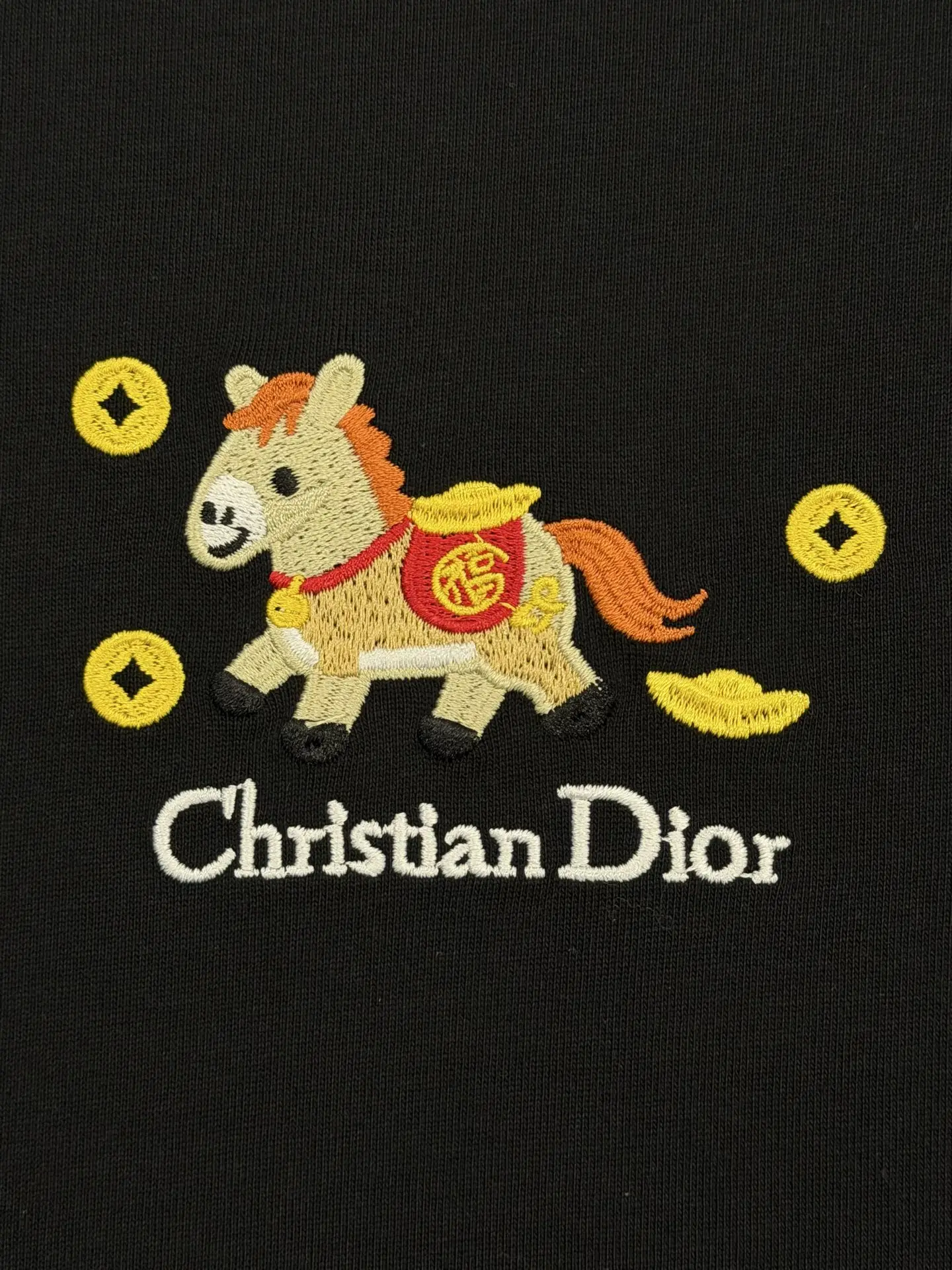 Lunar New Year Embroidered Cotton T-Shirt D13513365 — view 5