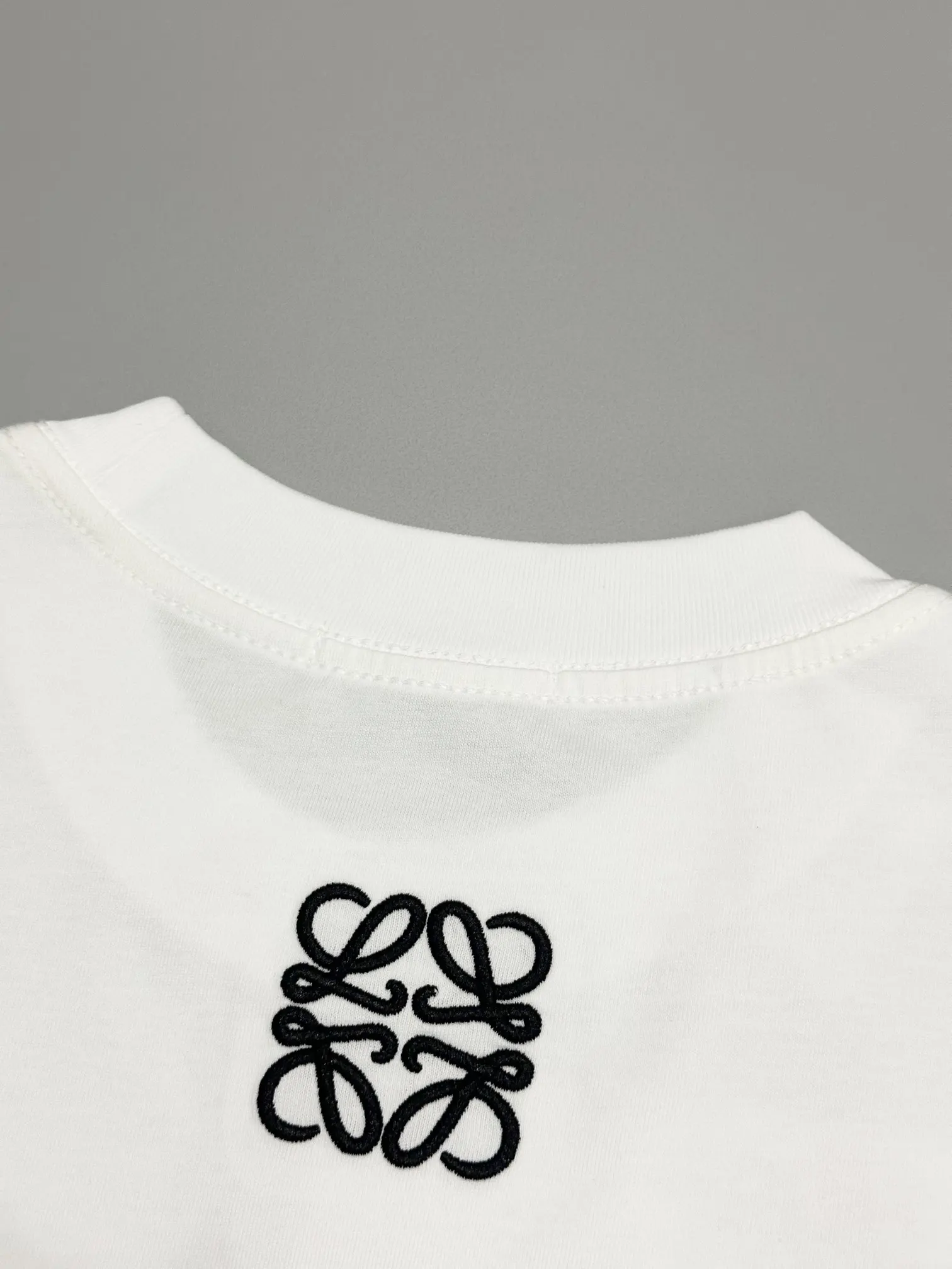 Anagram Logo Embroidered Cotton T-Shirt D13513260 — view 8