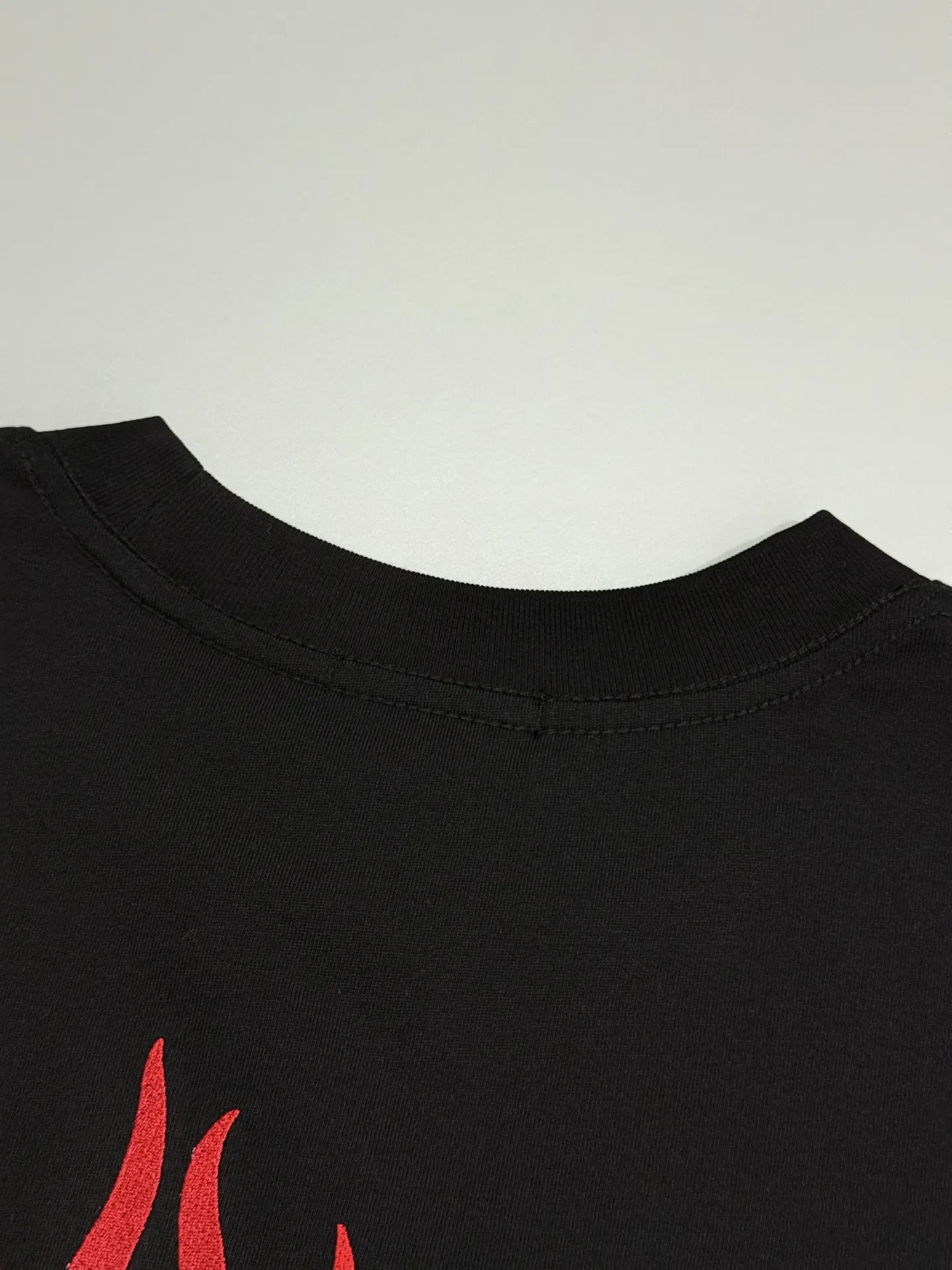 Flame Logo Embroidered Cotton T-Shirt D13513337 — view 6