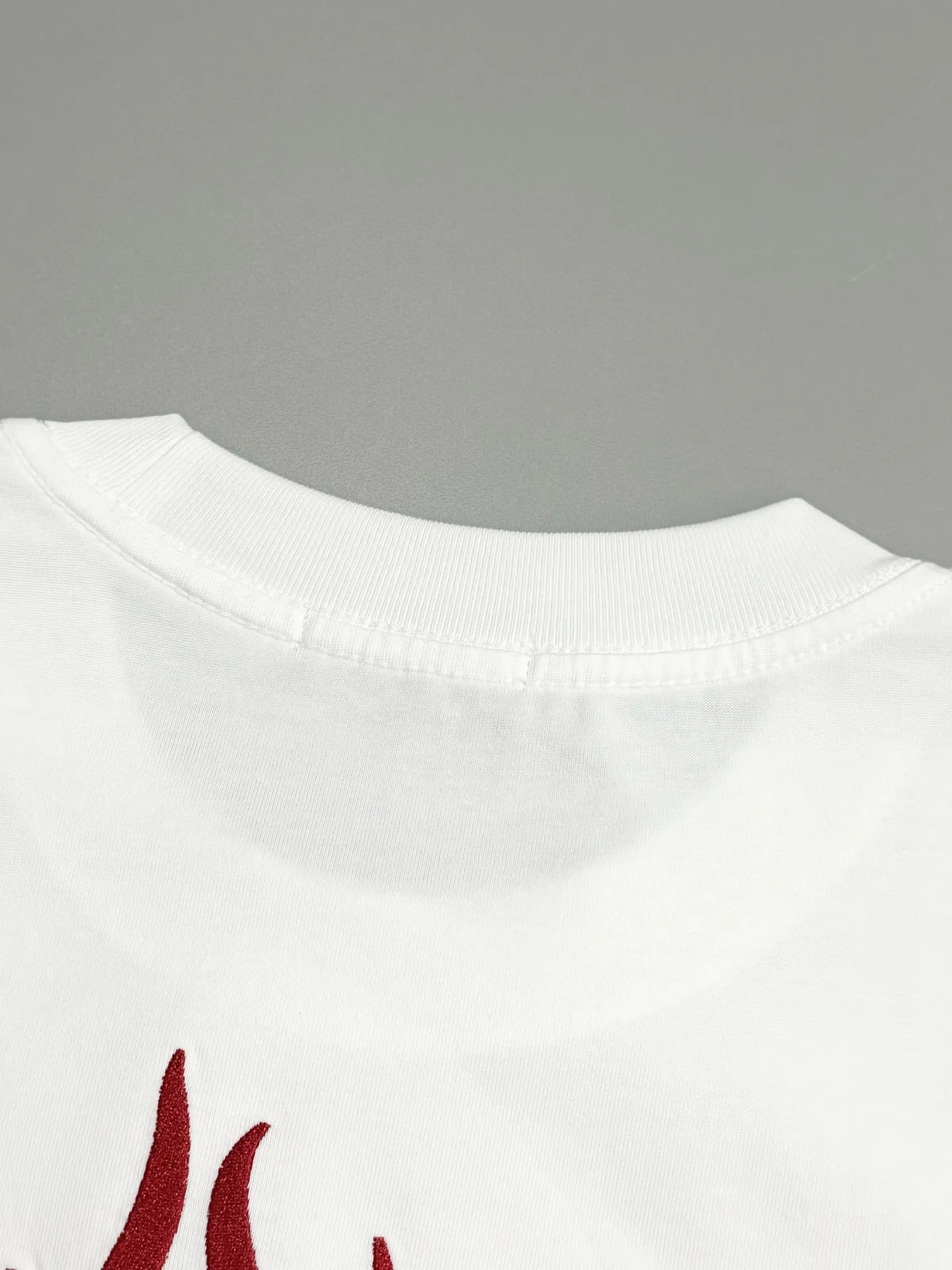 Flame Logo Embroidered Cotton T-Shirt D13513336 — view 6