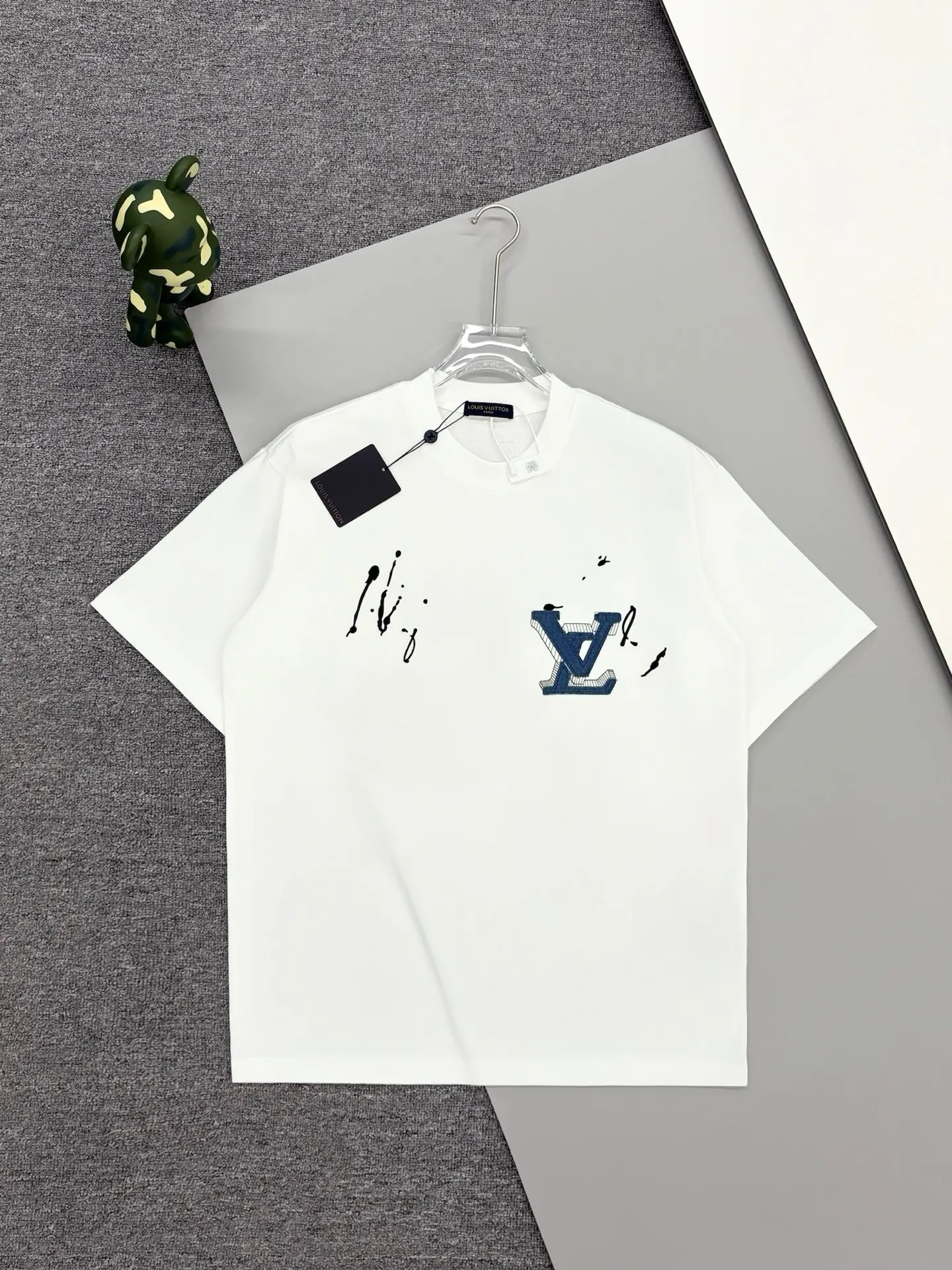 Embroidered Denim Patch Logo T-Shirt D14013386