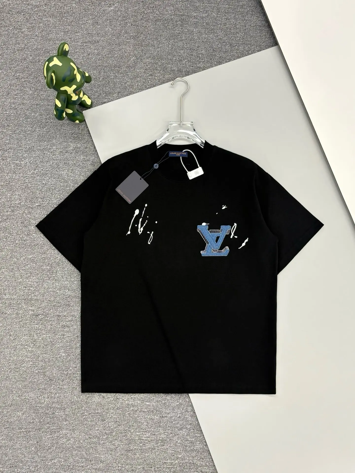 Embroidered Denim Patch Logo T-Shirt D14013387